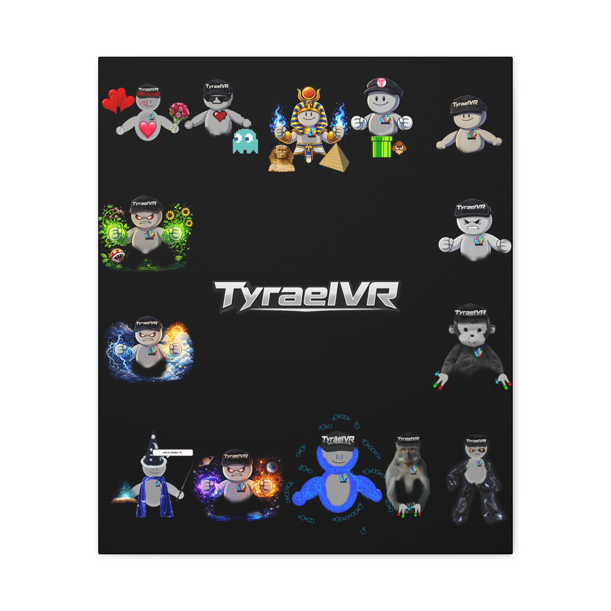 TyraelVR Gamer Mascot Canvas Print — Stretched Matte Wall Art