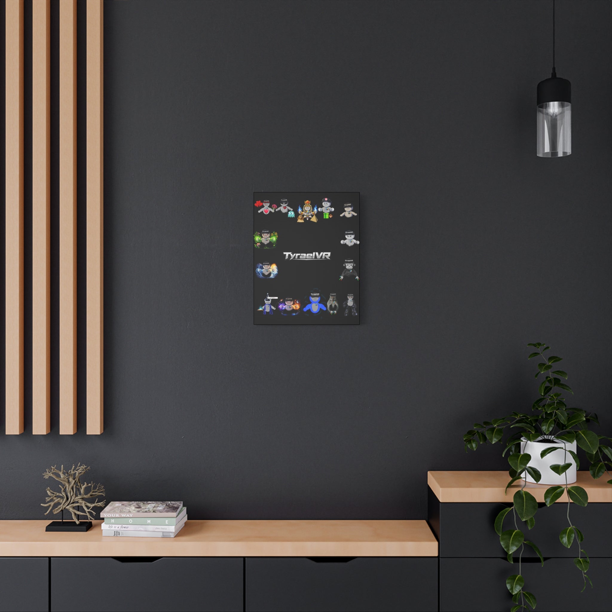 TyraelVR Gamer Mascot Canvas Print — Stretched Matte Wall Art
