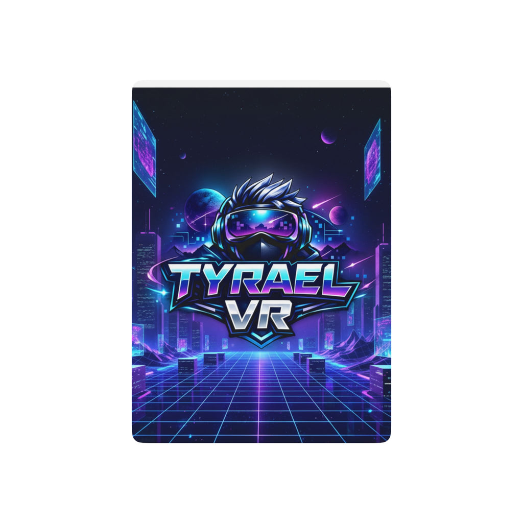 VR Gamer Poker Playing Cards — Retro Neon 'Tyrael VR' Deck for Gamers & Game Nights