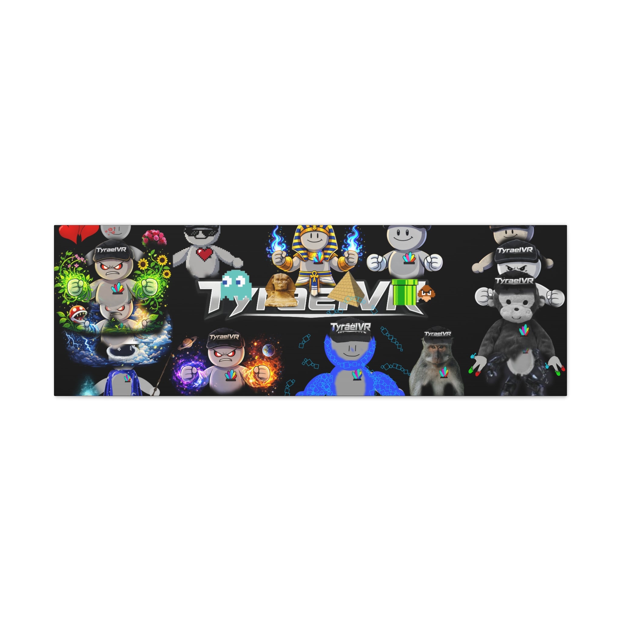 TyraelVR Gamer Mascot Canvas Print — Stretched Matte Wall Art