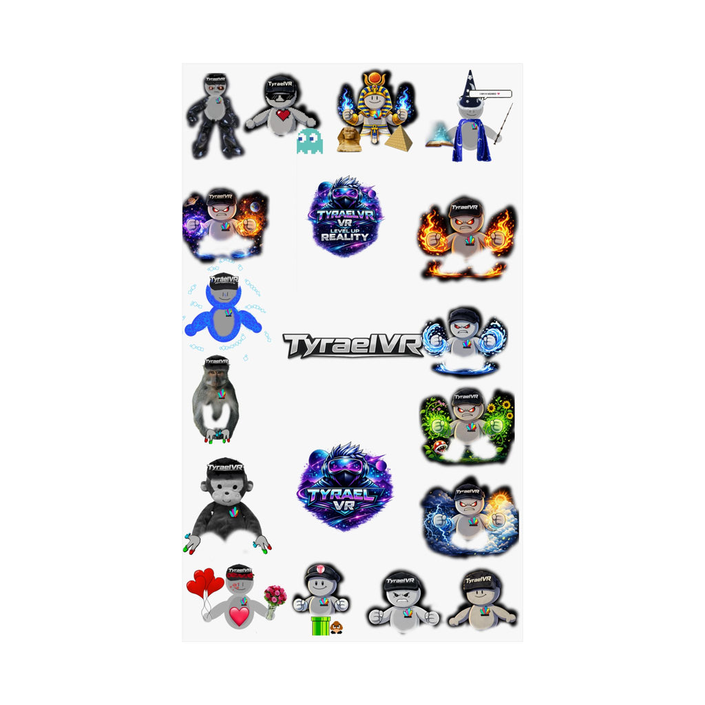 Tyrael VR Sticker Collage Matte Poster — Gamer Avatar Art Print