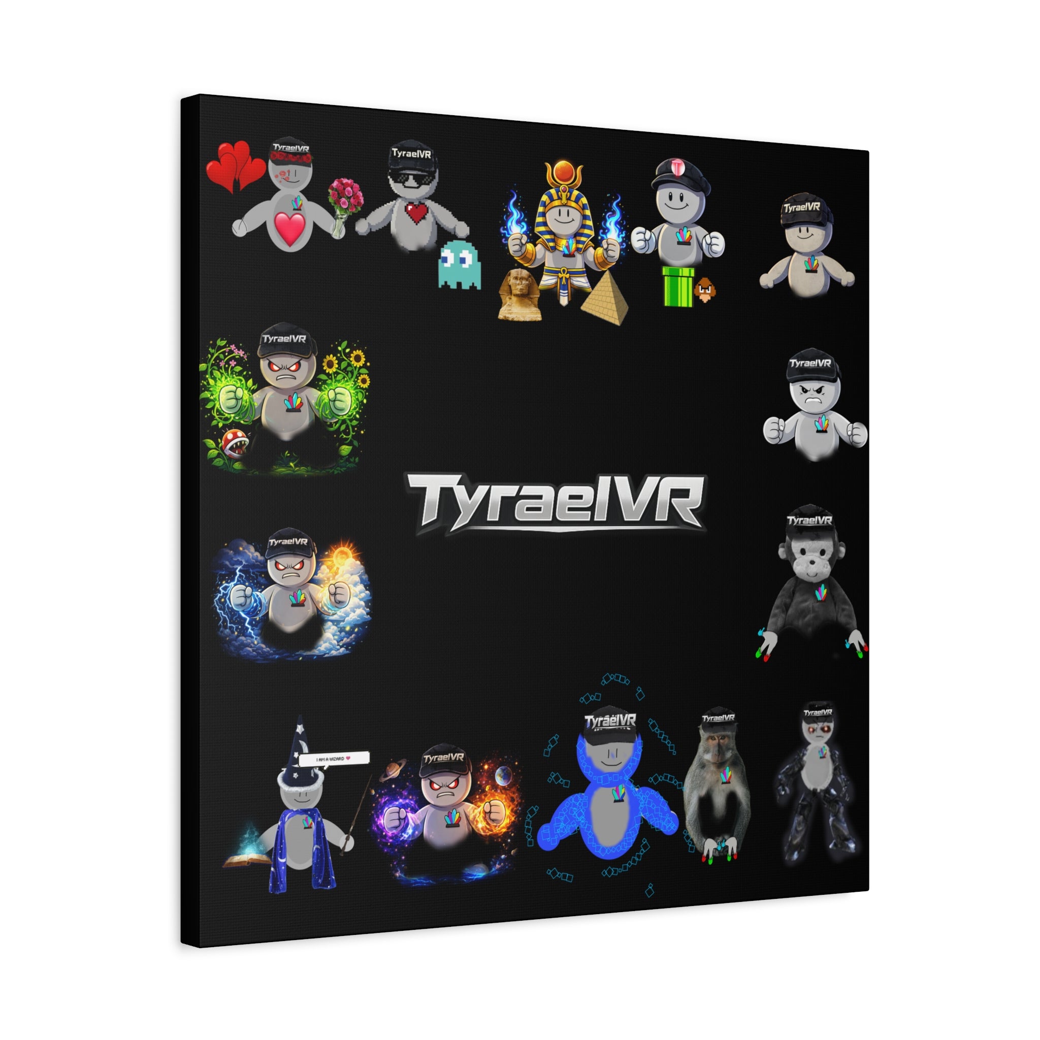 TyraelVR Gamer Mascot Canvas Print — Stretched Matte Wall Art