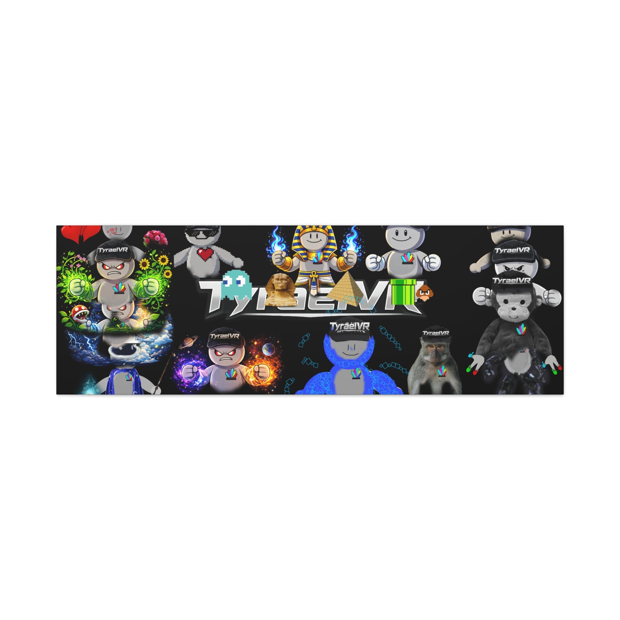 TyraelVR Gamer Mascot Canvas Print — Stretched Matte Wall Art