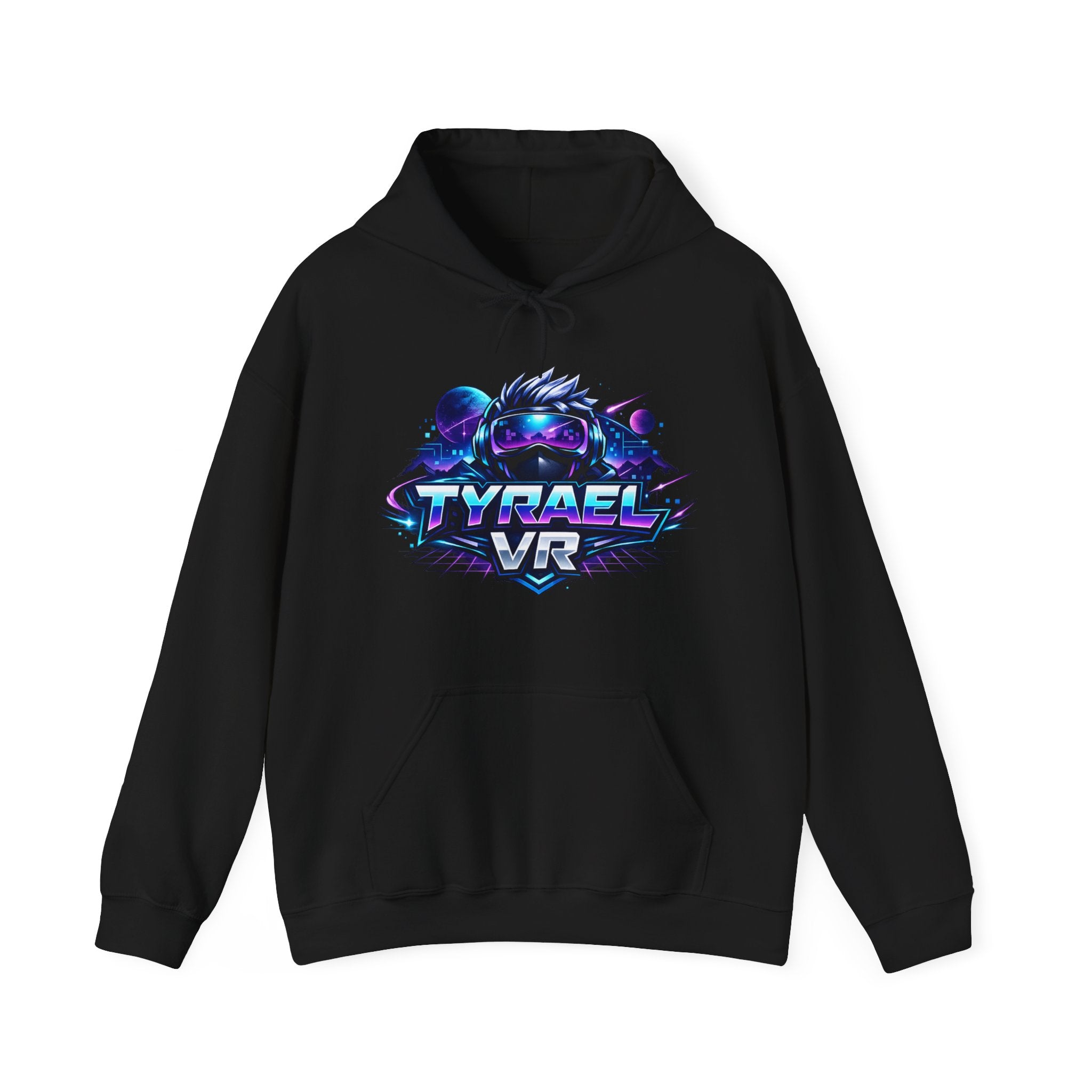 Tyrael VR Hoodie — Neon Cyber Gamer Logo Pullover