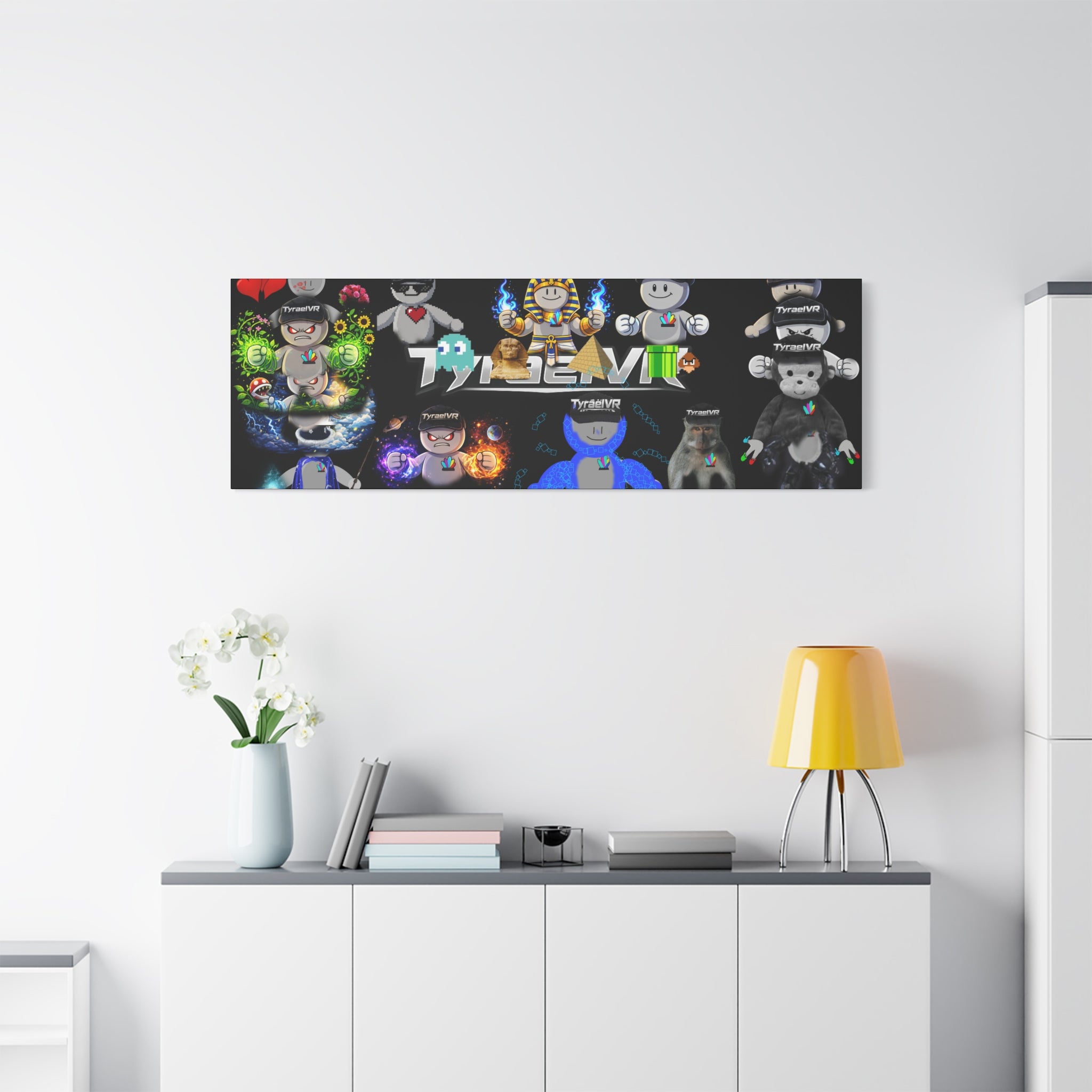 TyraelVR Gamer Mascot Canvas Print — Stretched Matte Wall Art