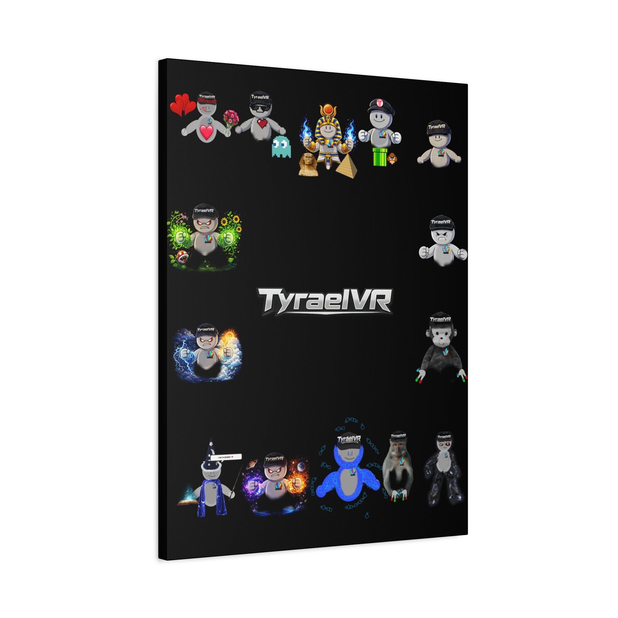 TyraelVR Gamer Mascot Canvas Print — Stretched Matte Wall Art