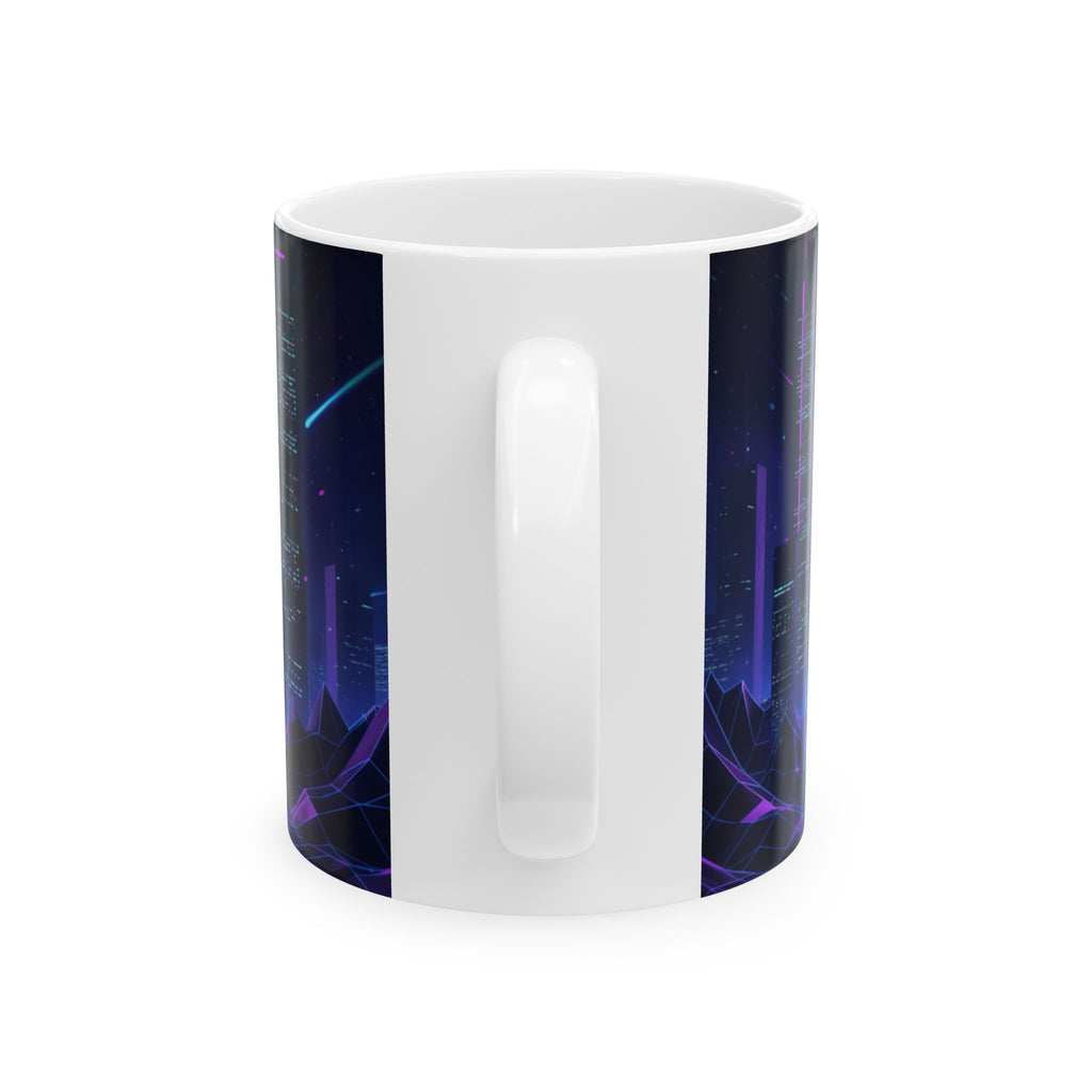 Tyrael VR Ceramic Mug — Retro Futuristic Gamer Coffee Cup (11oz & 15oz)