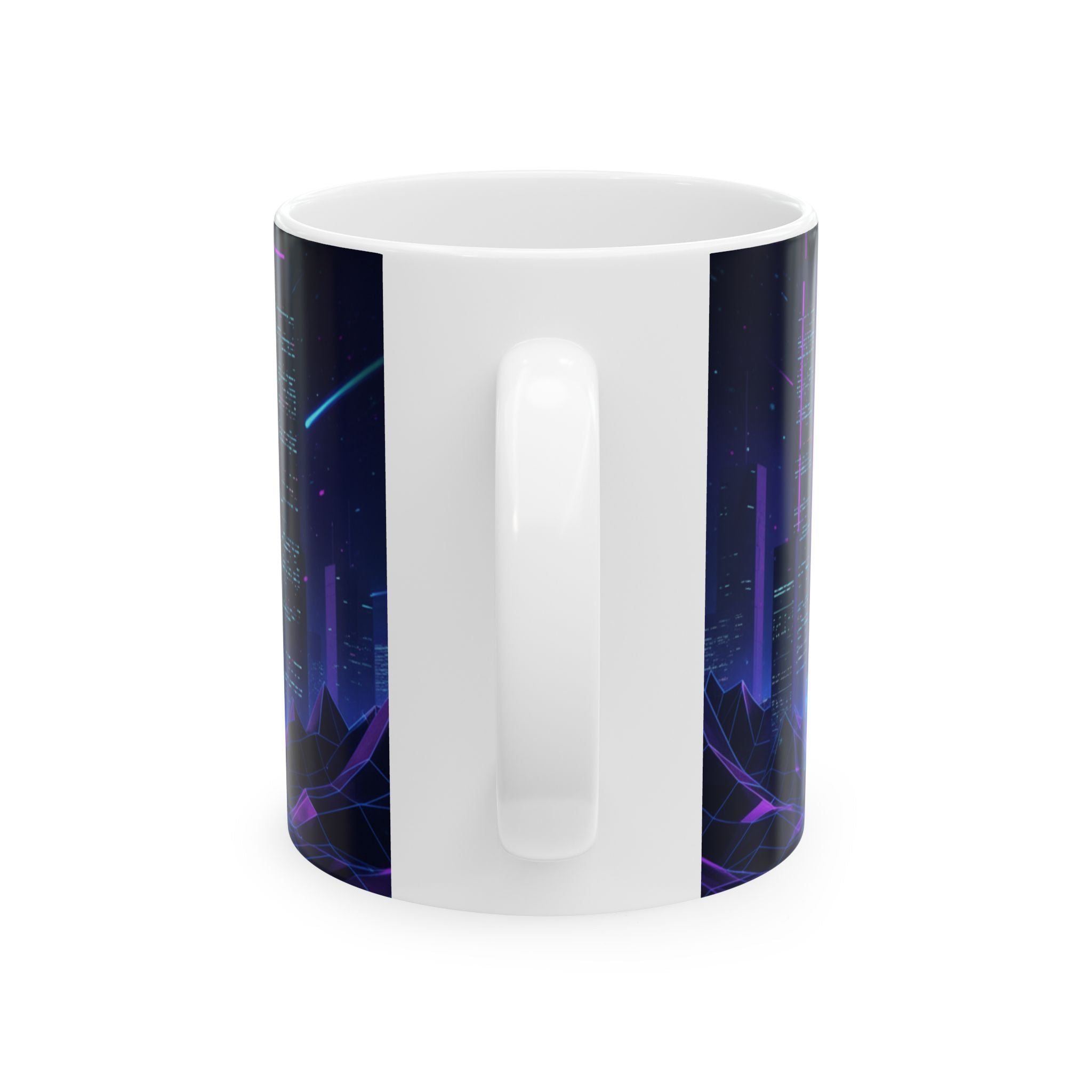 Tyrael VR Ceramic Mug — Retro Futuristic Gamer Coffee Cup (11oz & 15oz)