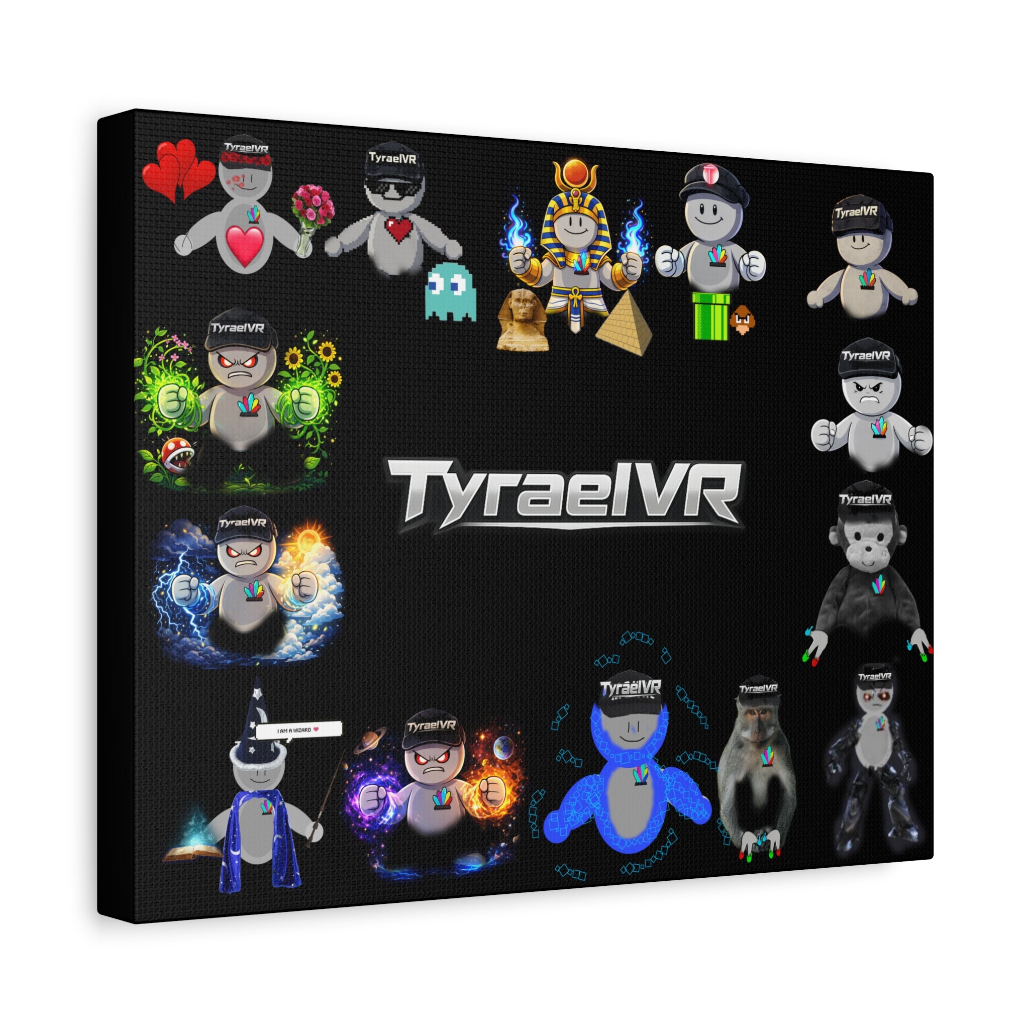 TyraelVR Gamer Mascot Canvas Print — Stretched Matte Wall Art