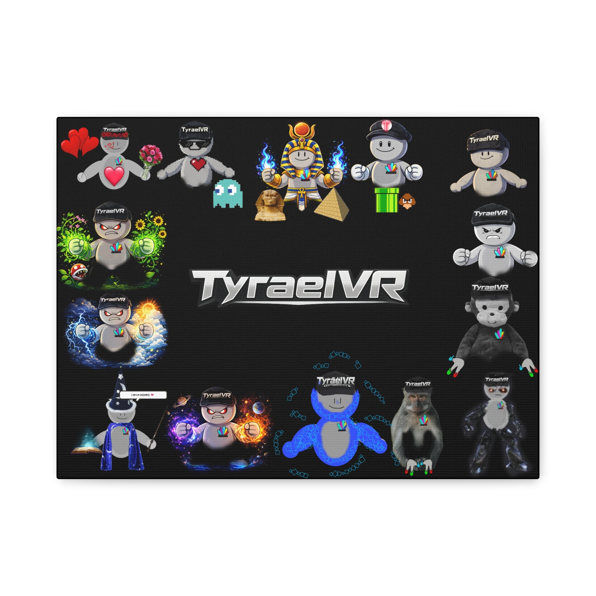 TyraelVR Gamer Mascot Canvas Print — Stretched Matte Wall Art