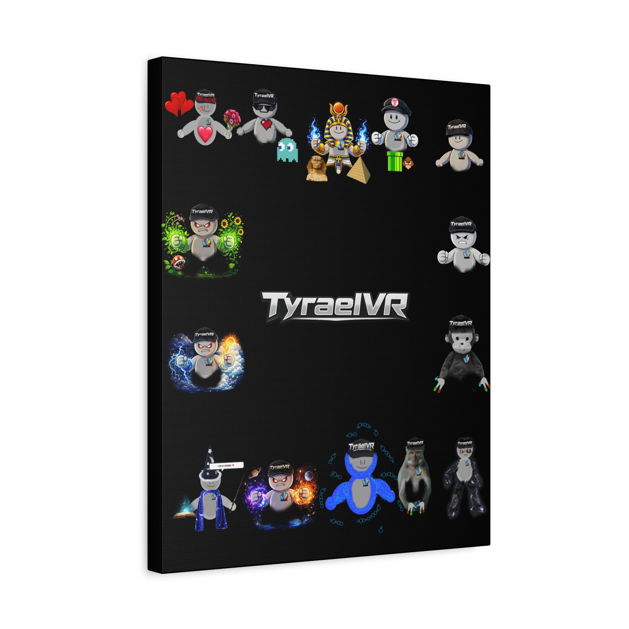 TyraelVR Gamer Mascot Canvas Print — Stretched Matte Wall Art