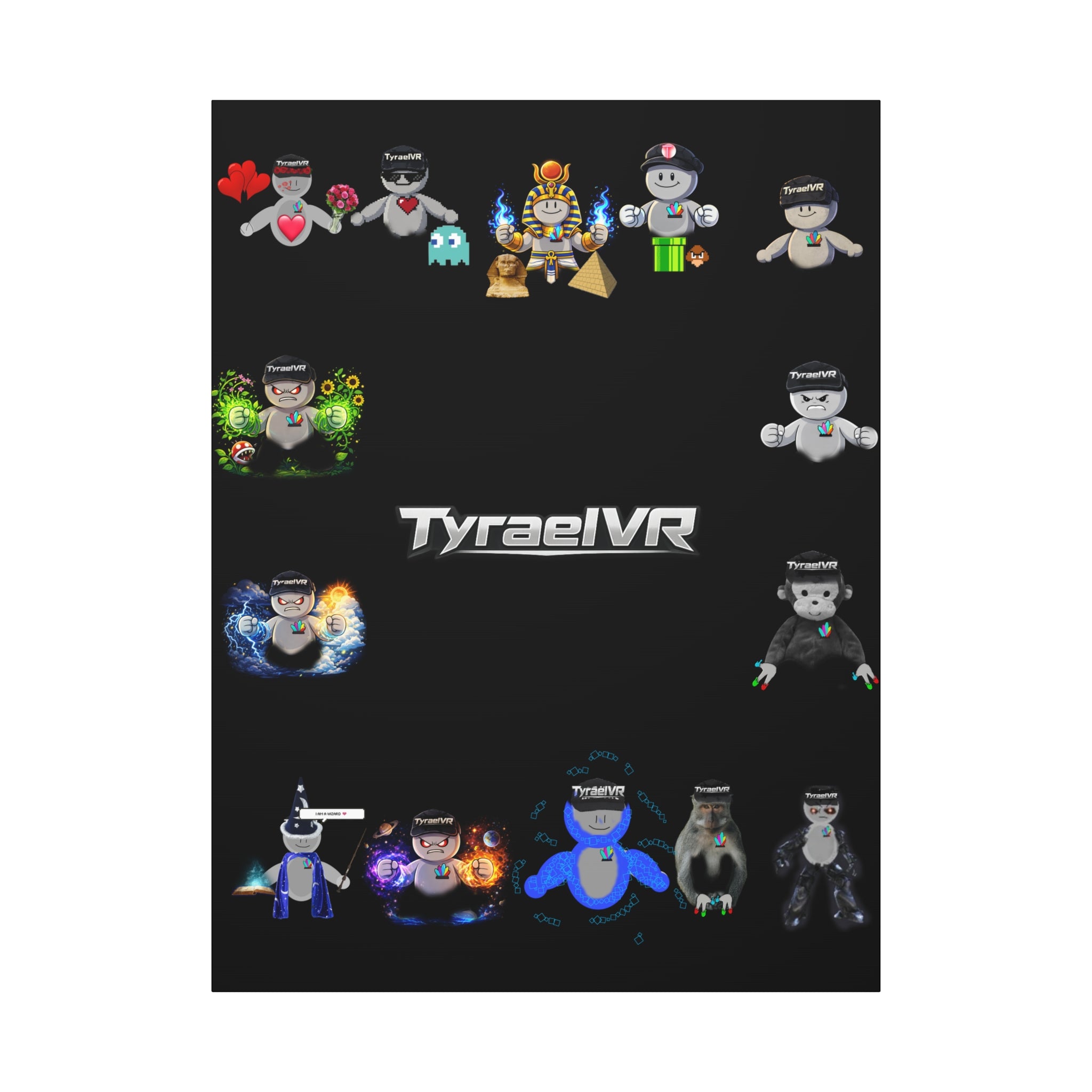 TyraelVR Gamer Mascot Canvas Print — Stretched Matte Wall Art