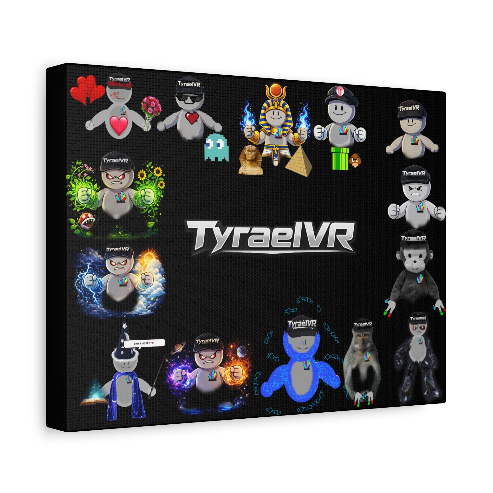 TyraelVR Gamer Mascot Canvas Print — Stretched Matte Wall Art