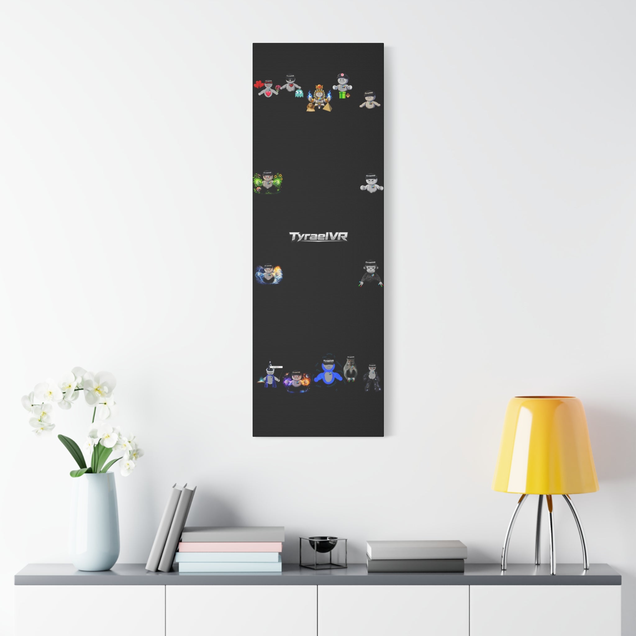 TyraelVR Gamer Mascot Canvas Print — Stretched Matte Wall Art
