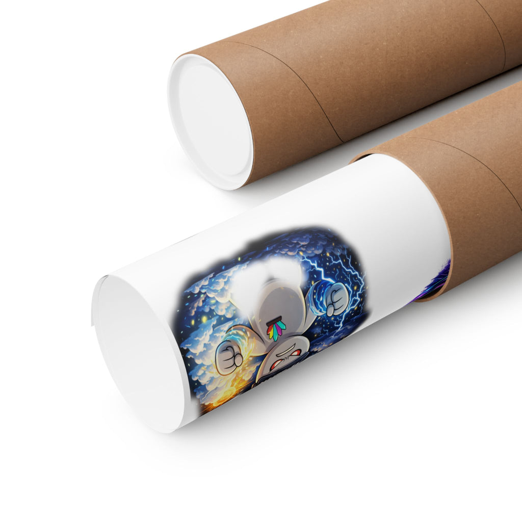 Tyrael VR Sticker Collage Matte Poster — Gamer Avatar Art Print