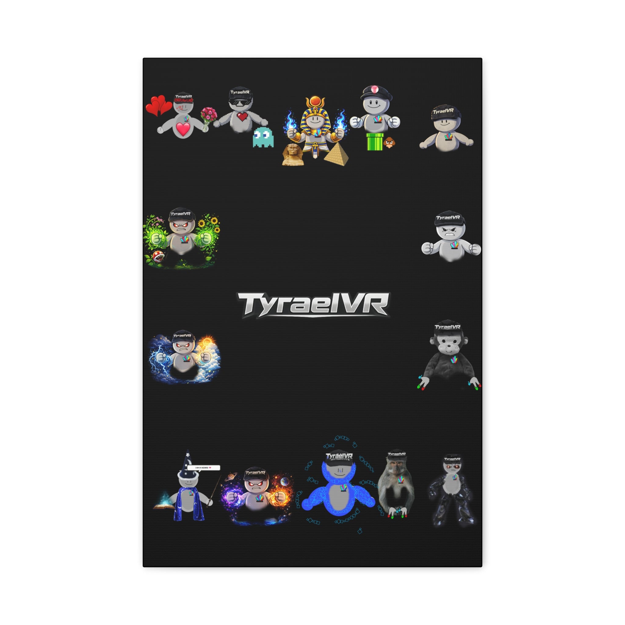 TyraelVR Gamer Mascot Canvas Print — Stretched Matte Wall Art