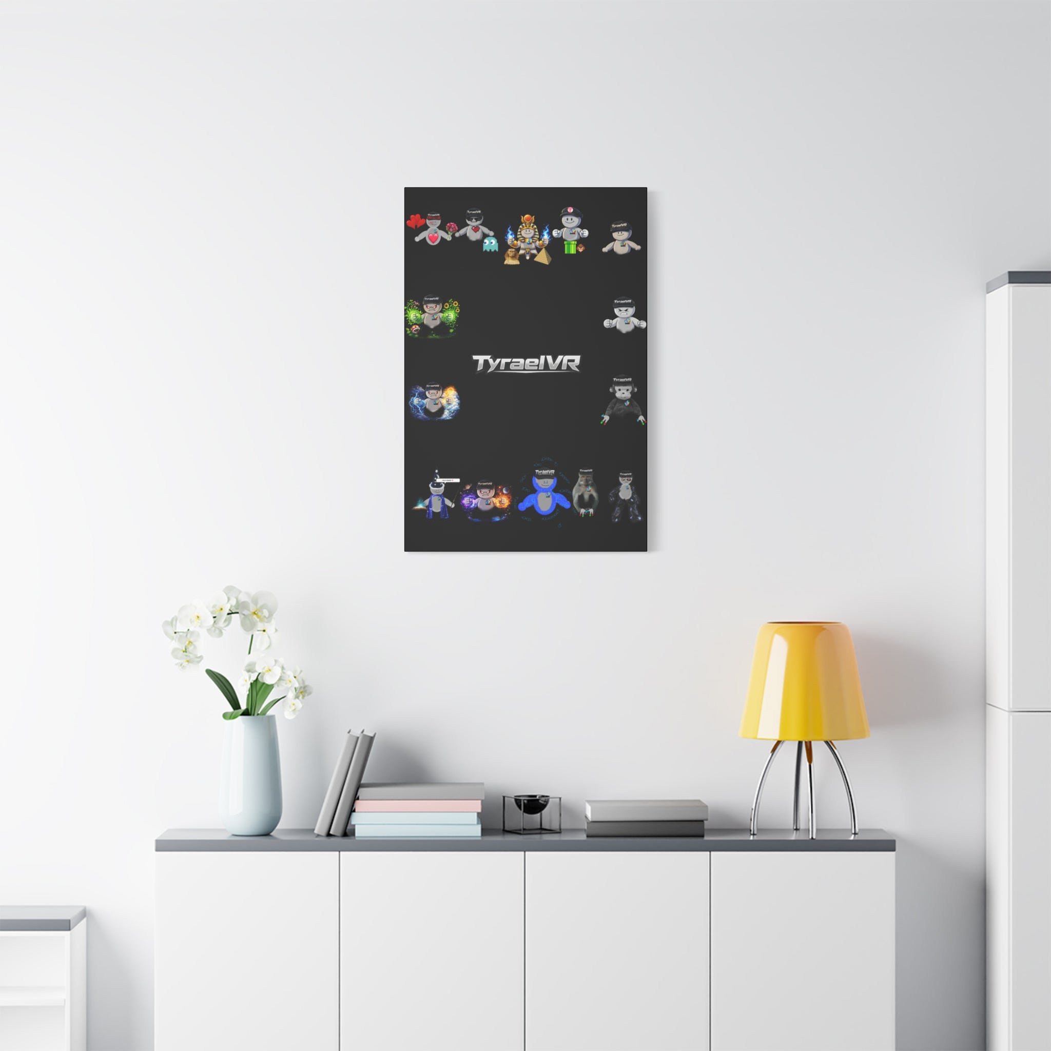 TyraelVR Gamer Mascot Canvas Print — Stretched Matte Wall Art