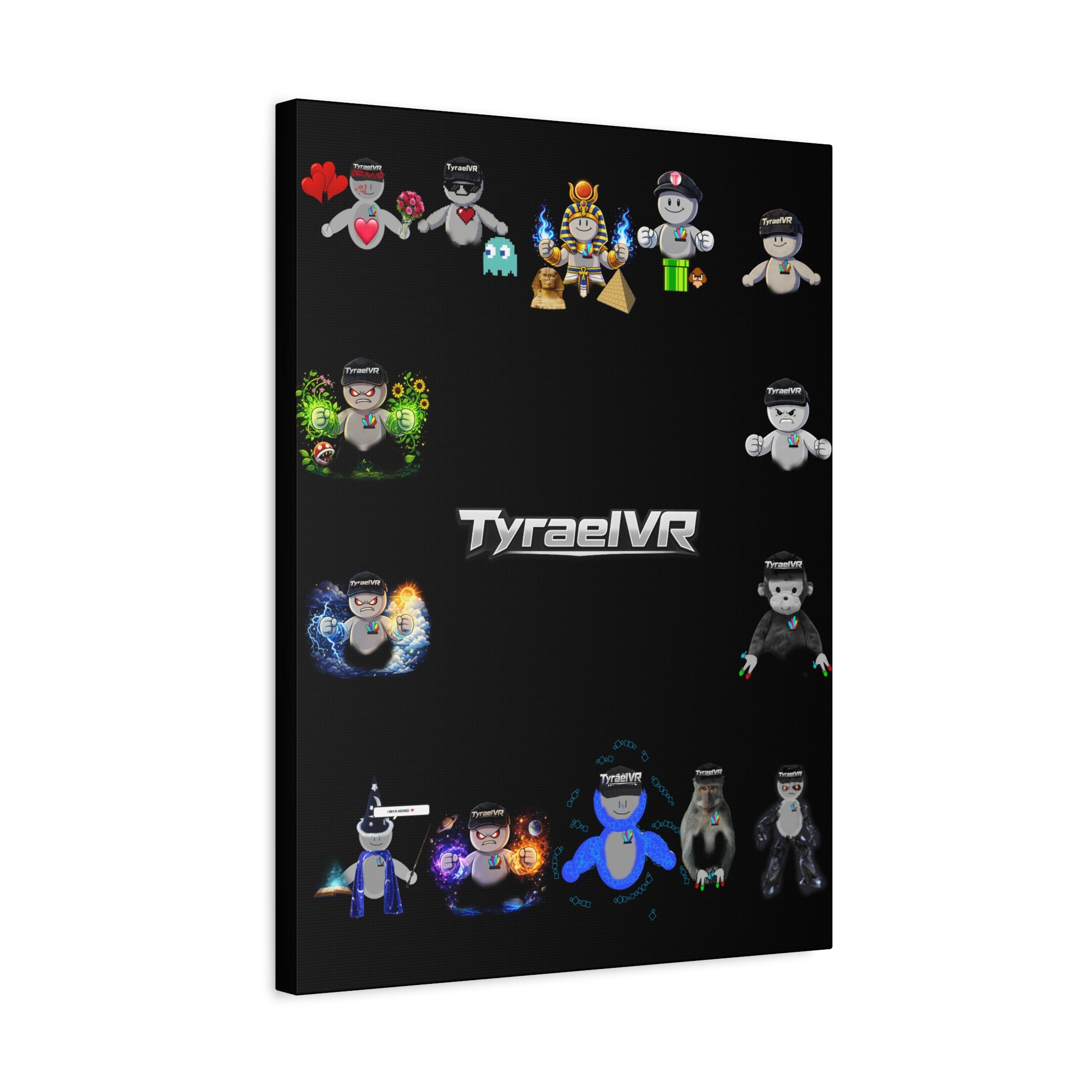 TyraelVR Gamer Mascot Canvas Print — Stretched Matte Wall Art