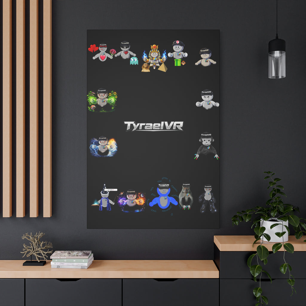 TyraelVR Gamer Mascot Canvas Print — Stretched Matte Wall Art