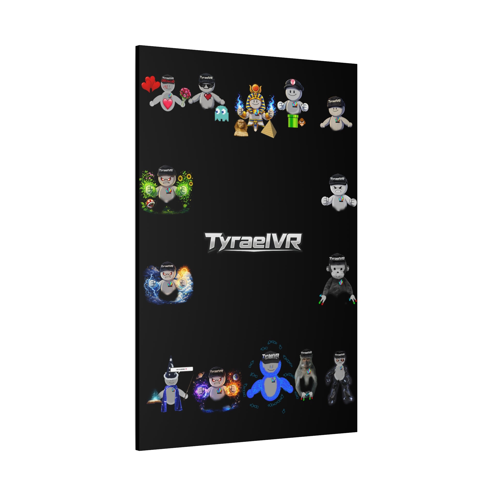 TyraelVR Gamer Mascot Canvas Print — Stretched Matte Wall Art