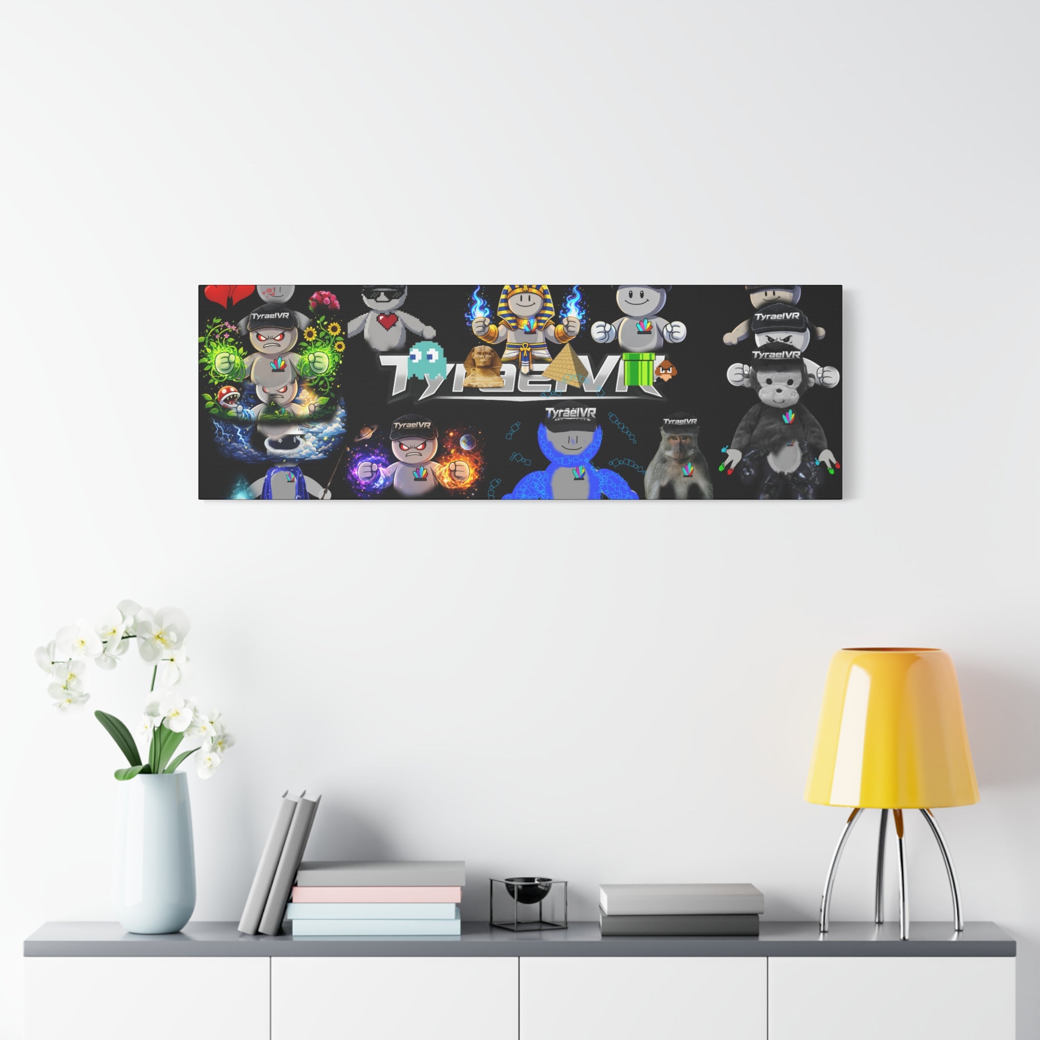 TyraelVR Gamer Mascot Canvas Print — Stretched Matte Wall Art