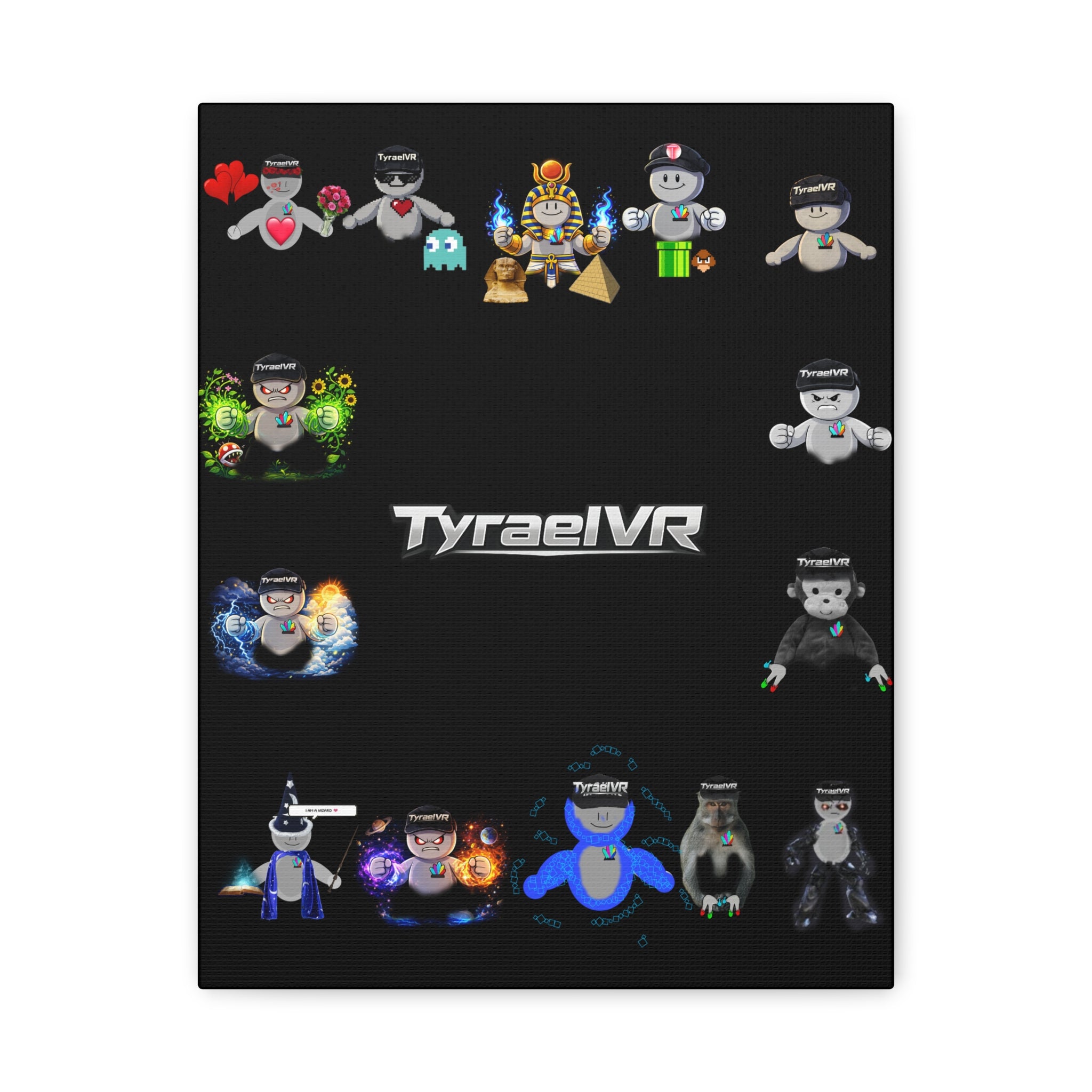 TyraelVR Gamer Mascot Canvas Print — Stretched Matte Wall Art