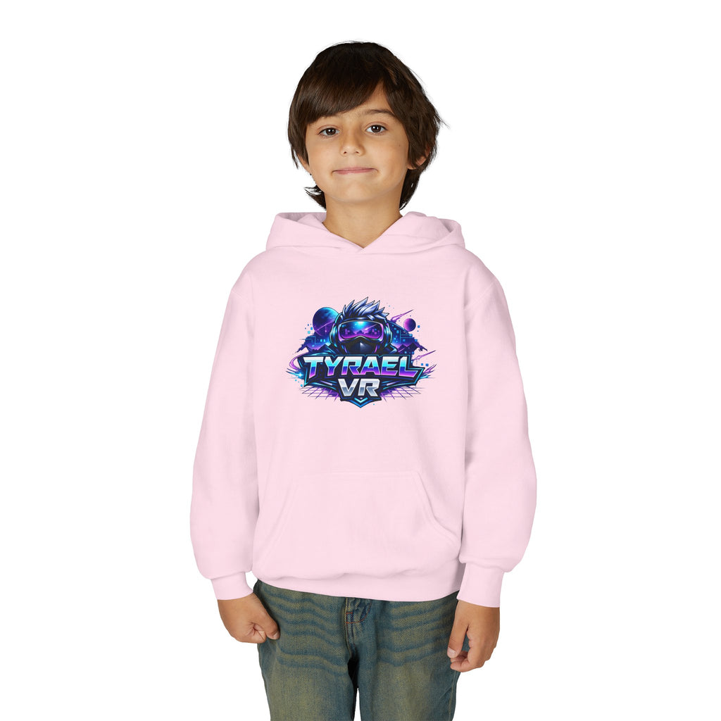 Tyrael VR Kids Hoodie – Retro Neon Gaming Logo Sweatshirt