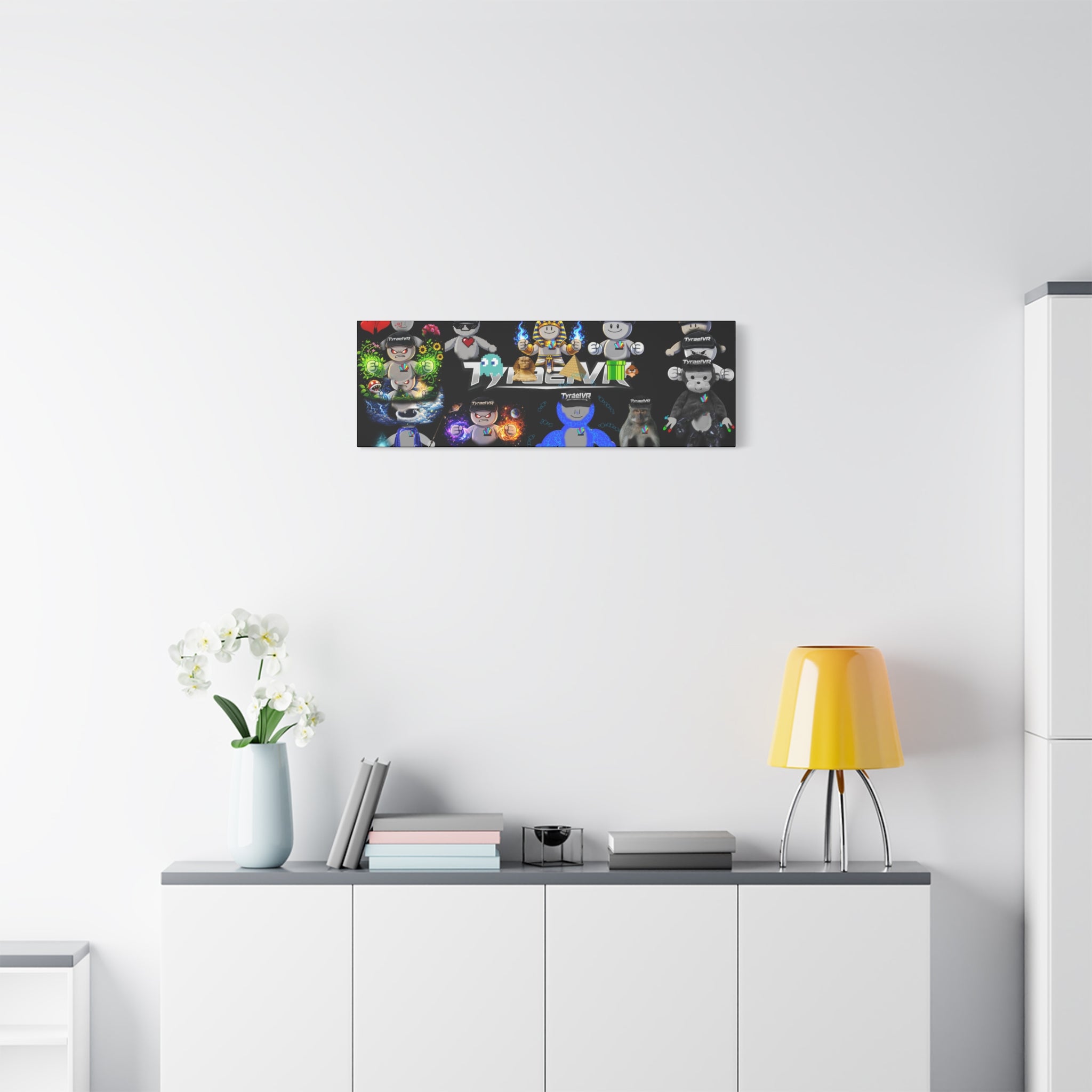 TyraelVR Gamer Mascot Canvas Print — Stretched Matte Wall Art