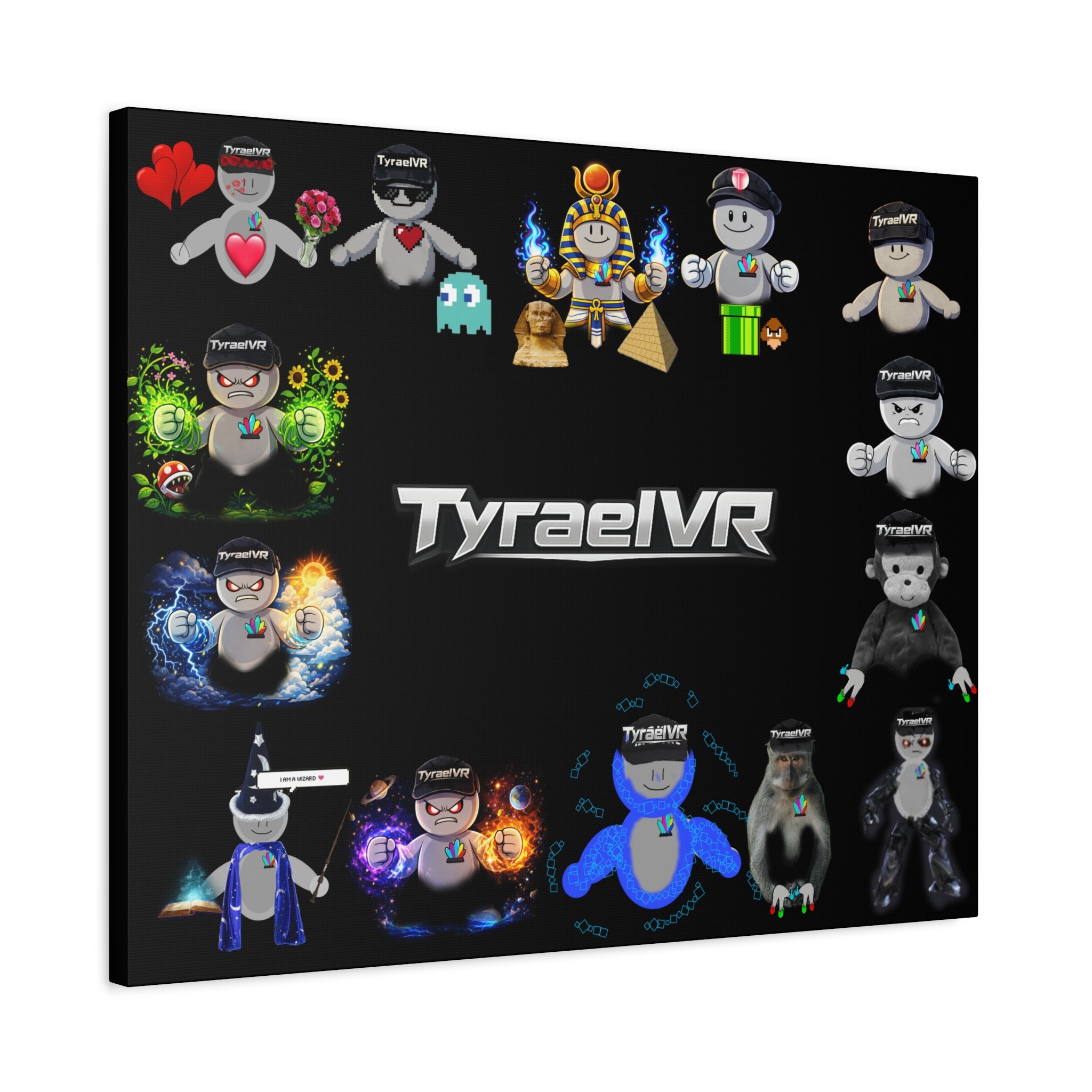 TyraelVR Gamer Mascot Canvas Print — Stretched Matte Wall Art