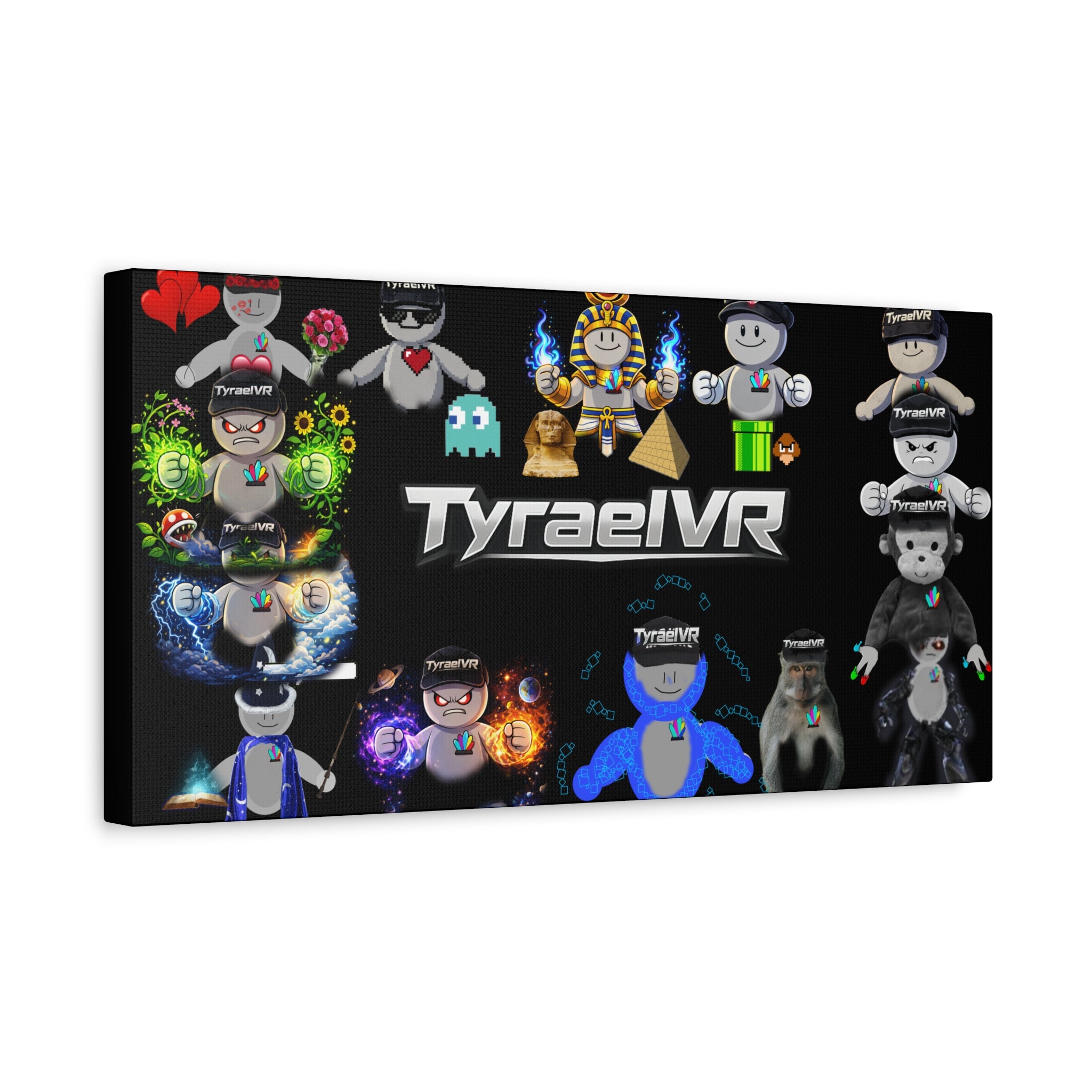 TyraelVR Gamer Mascot Canvas Print — Stretched Matte Wall Art