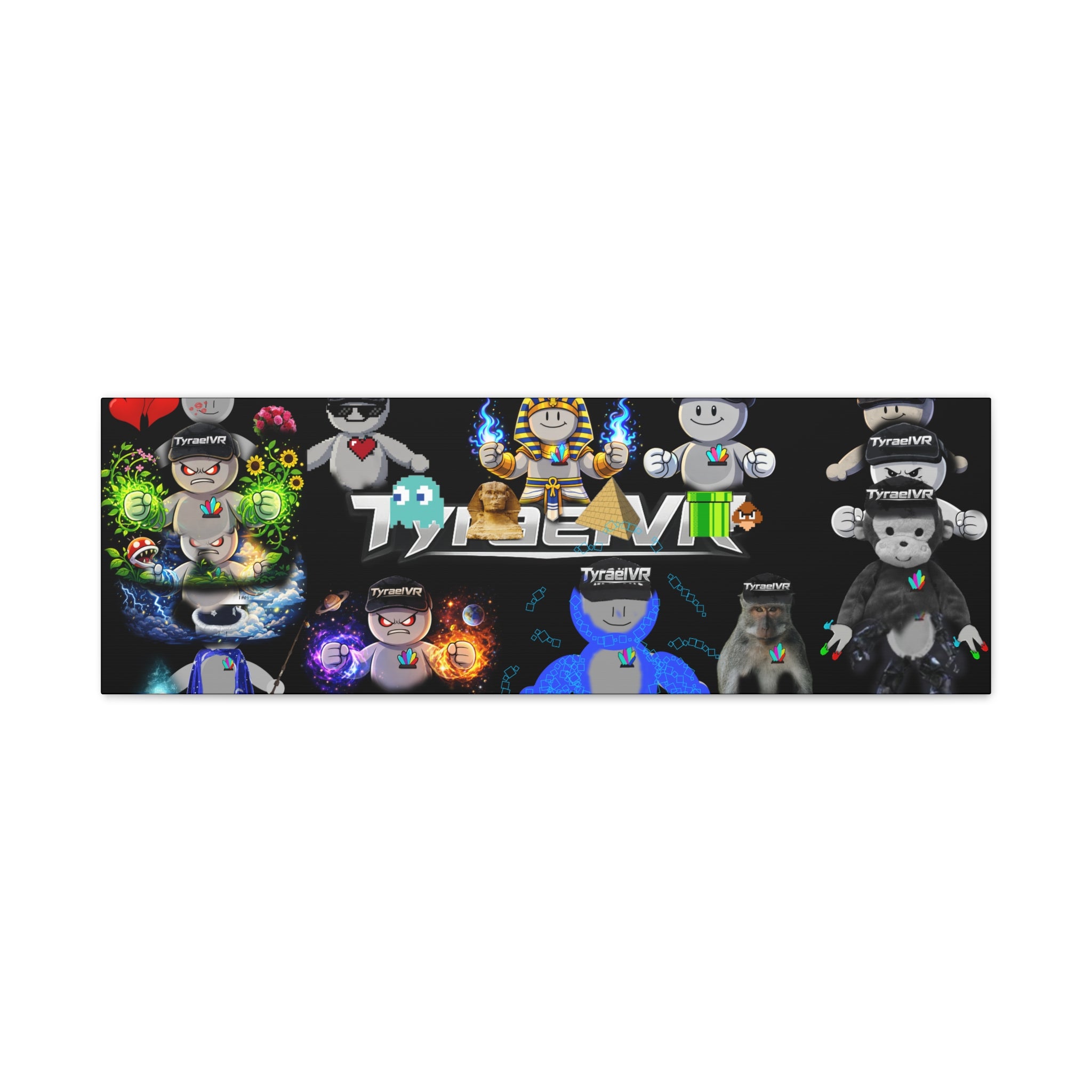 TyraelVR Gamer Mascot Canvas Print — Stretched Matte Wall Art