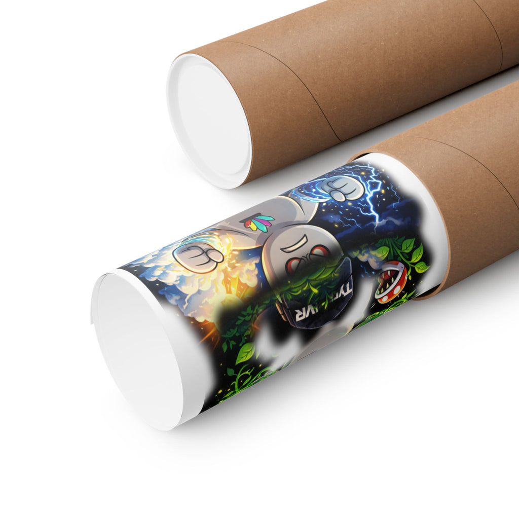 Tyrael VR Sticker Collage Matte Poster — Gamer Avatar Art Print