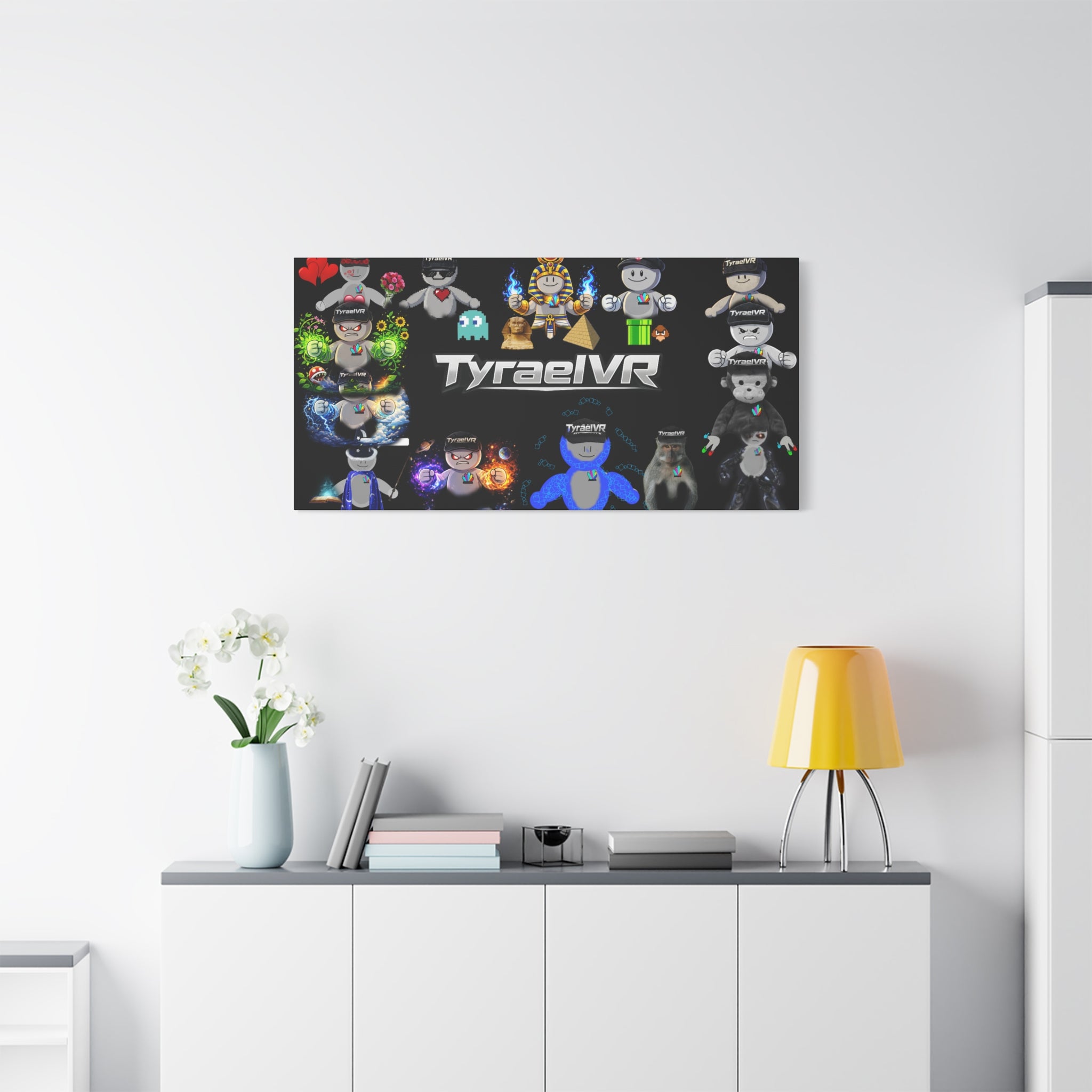 TyraelVR Gamer Mascot Canvas Print — Stretched Matte Wall Art