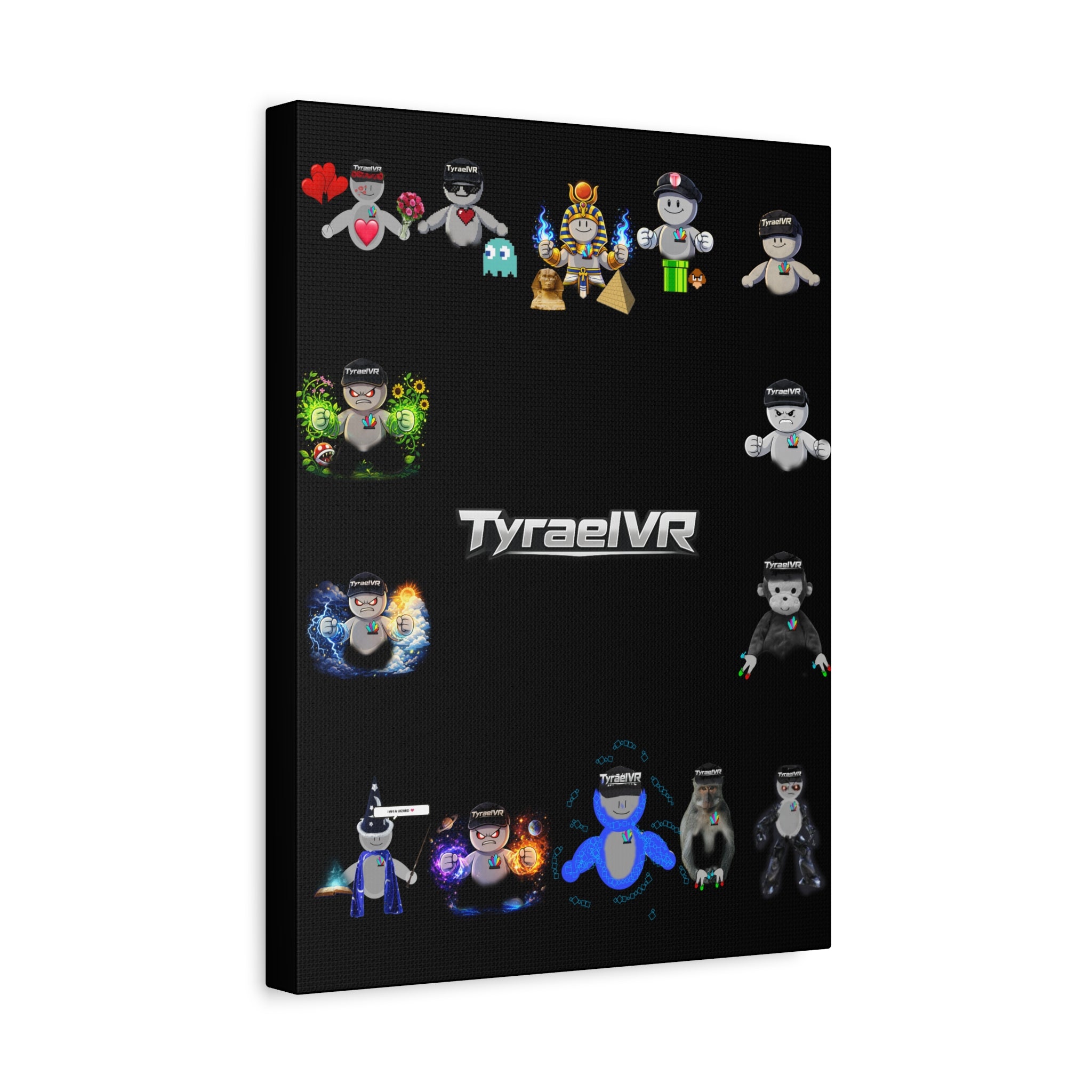 TyraelVR Gamer Mascot Canvas Print — Stretched Matte Wall Art