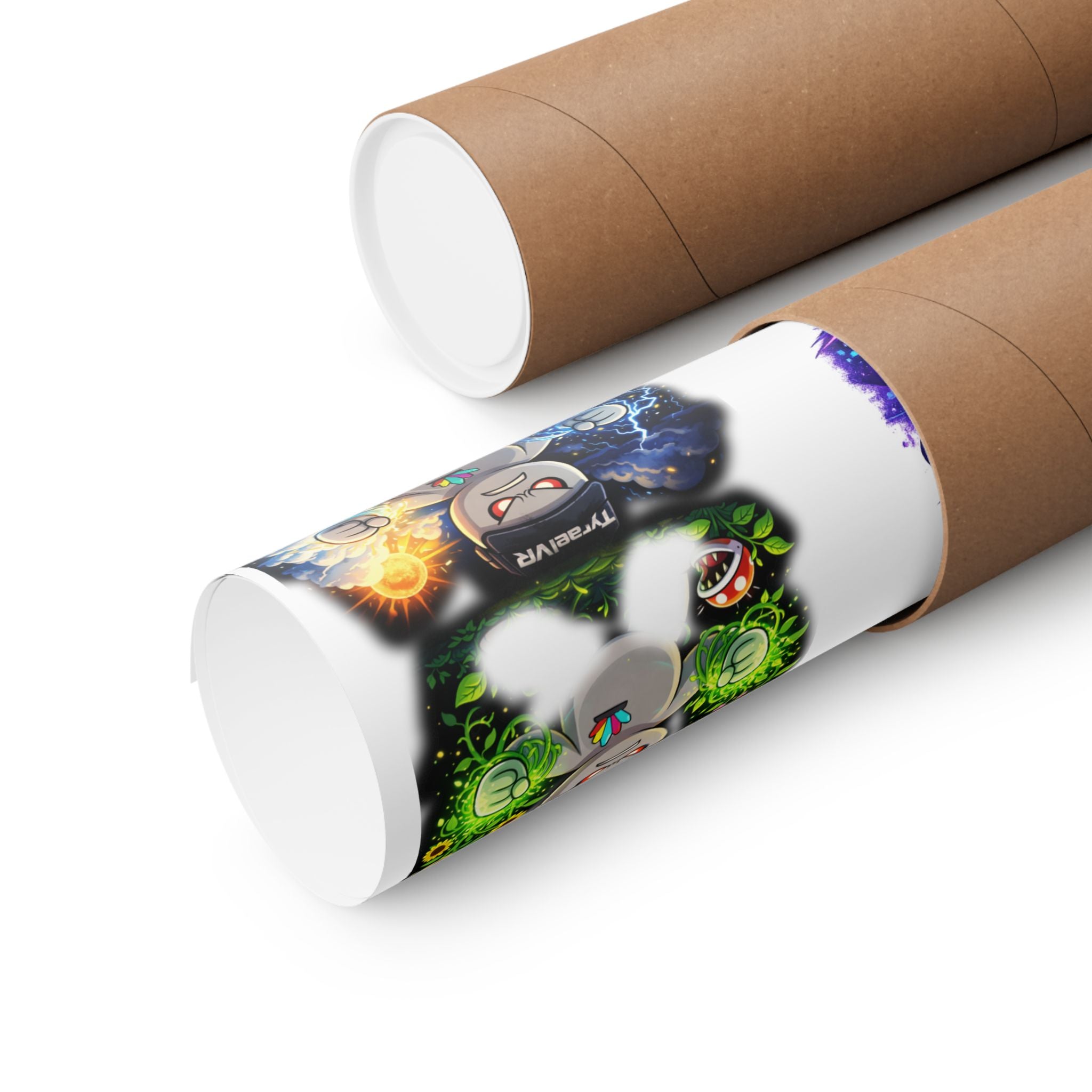 Tyrael VR Sticker Collage Matte Poster — Gamer Avatar Art Print