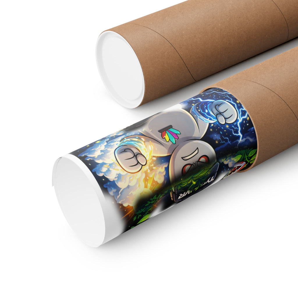 Tyrael VR Sticker Collage Matte Poster — Gamer Avatar Art Print