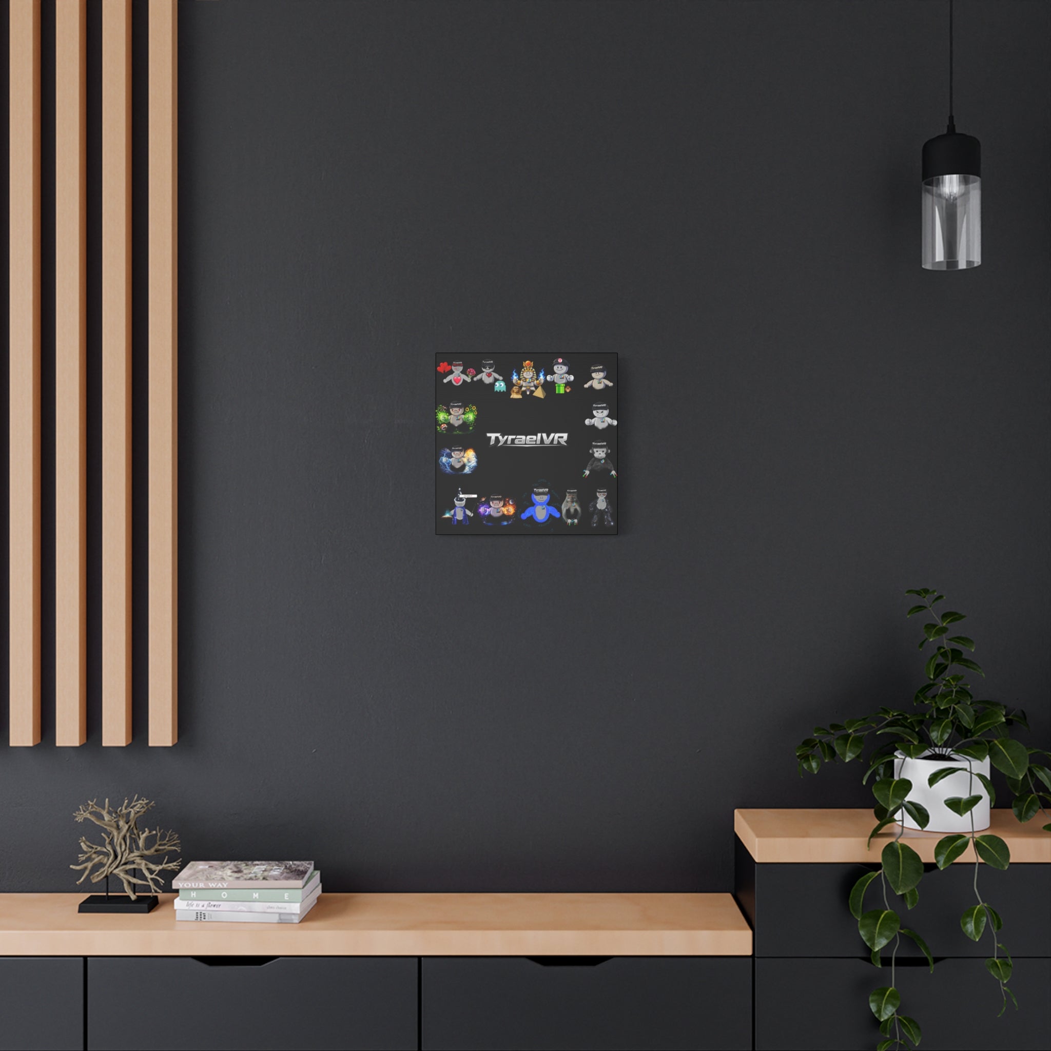 TyraelVR Gamer Mascot Canvas Print — Stretched Matte Wall Art