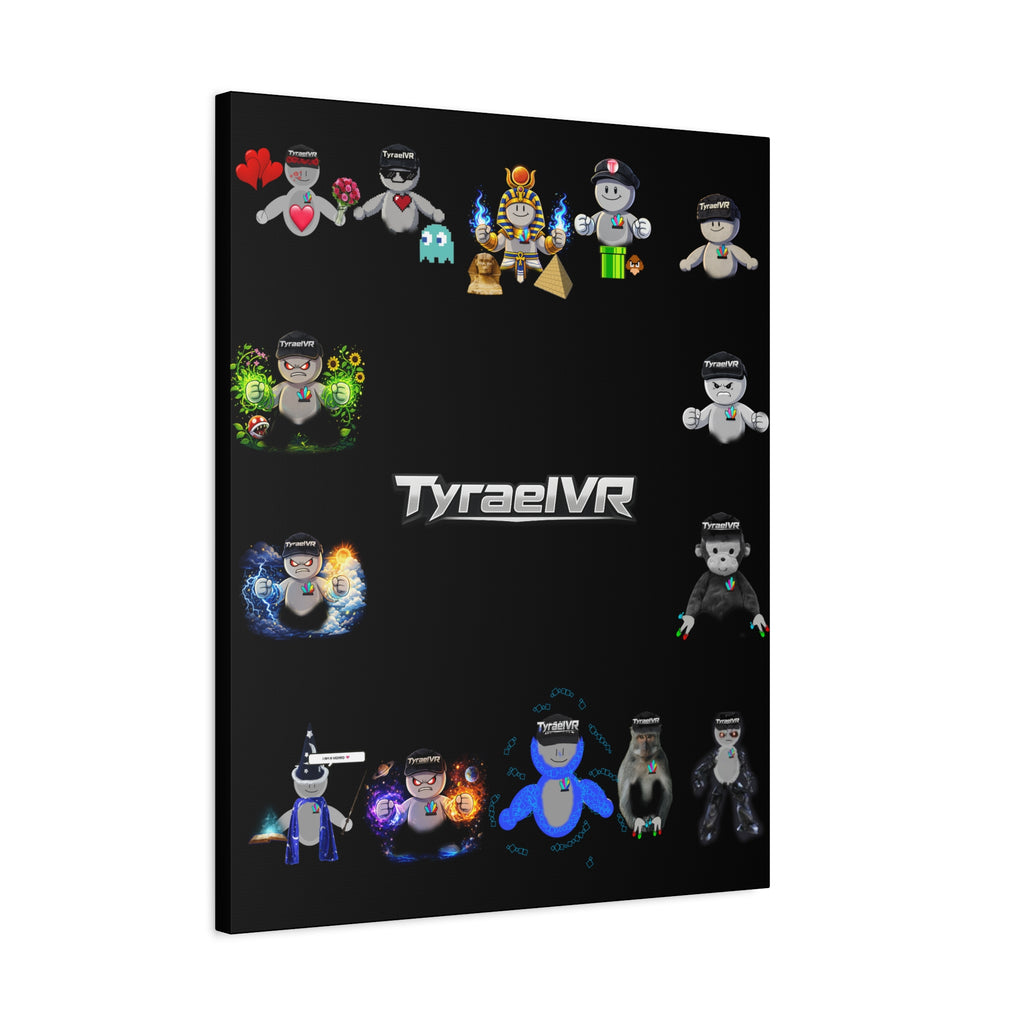 TyraelVR Gamer Mascot Canvas Print — Stretched Matte Wall Art