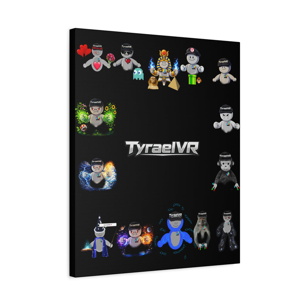 TyraelVR Gamer Mascot Canvas Print — Stretched Matte Wall Art