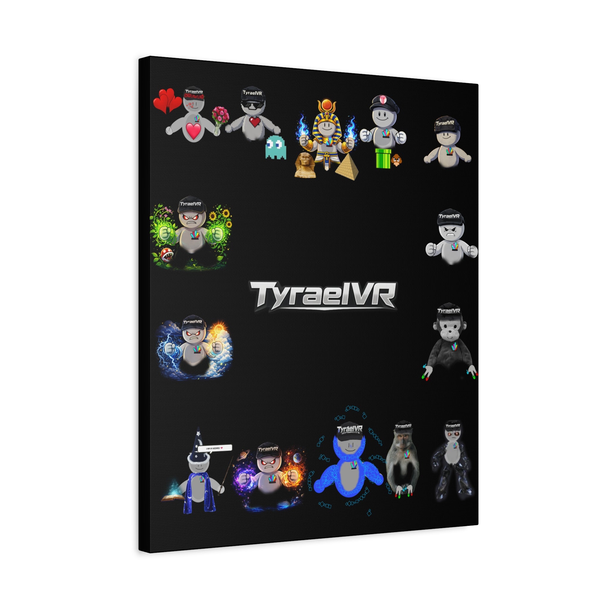 TyraelVR Gamer Mascot Canvas Print — Stretched Matte Wall Art