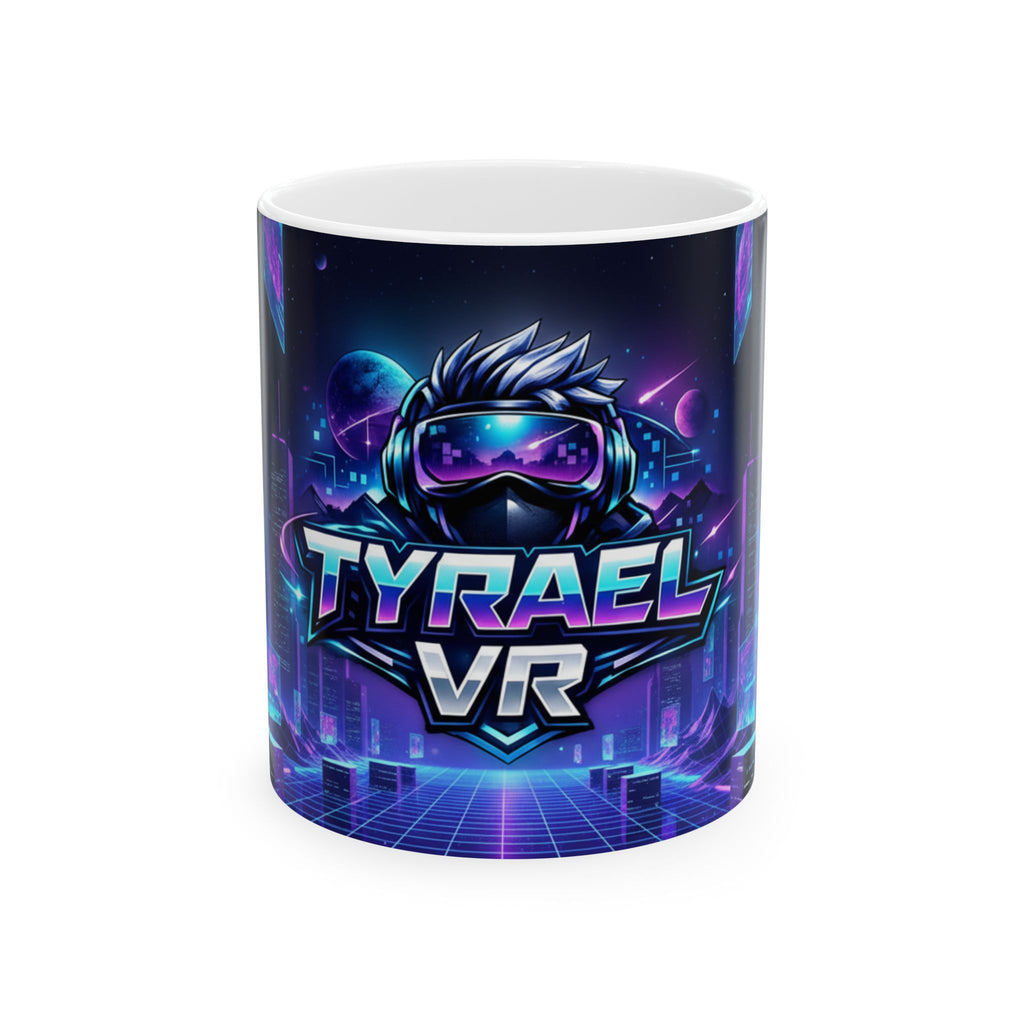 Tyrael VR Ceramic Mug — Retro Futuristic Gamer Coffee Cup (11oz & 15oz)