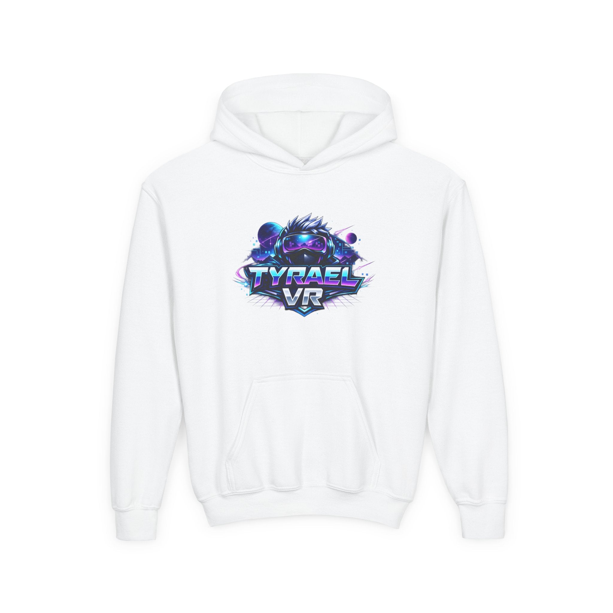 Tyrael VR Kids Hoodie – Retro Neon Gaming Logo Sweatshirt