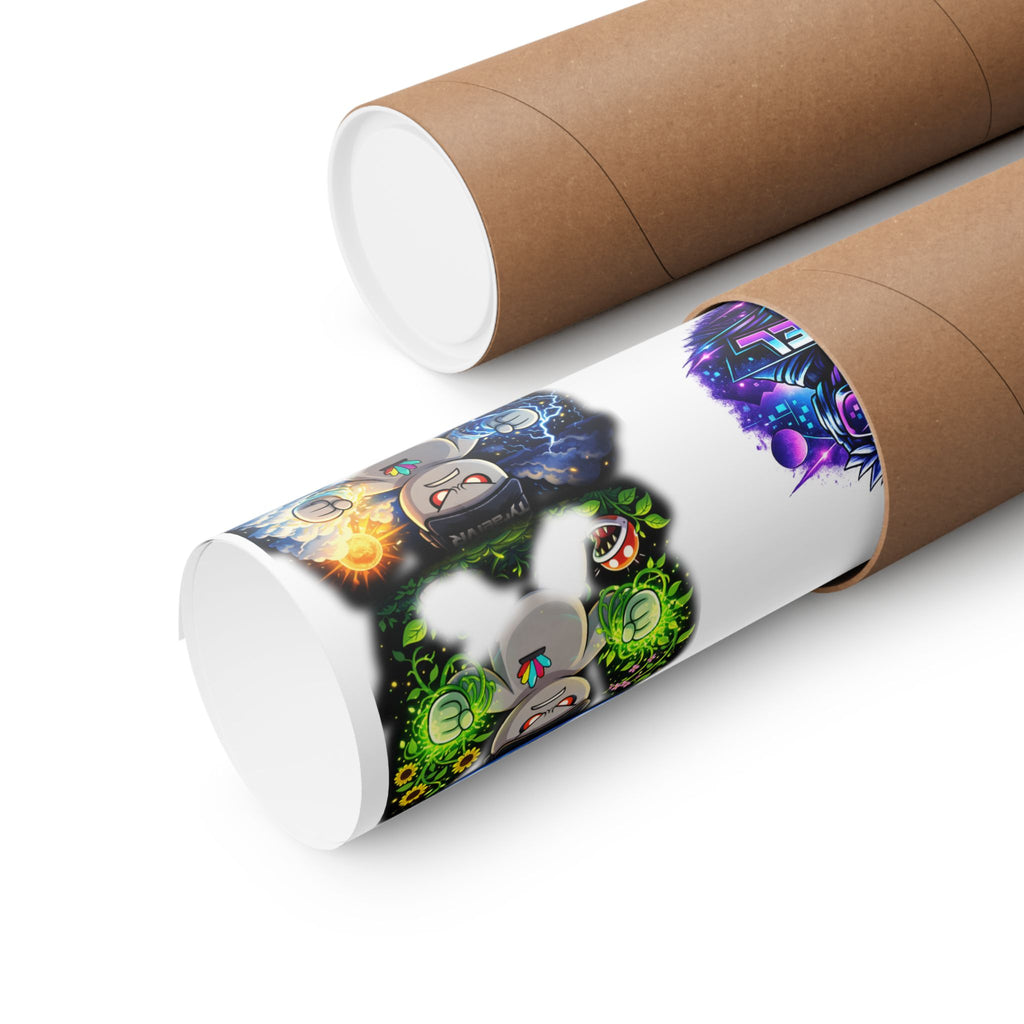 Tyrael VR Sticker Collage Matte Poster — Gamer Avatar Art Print