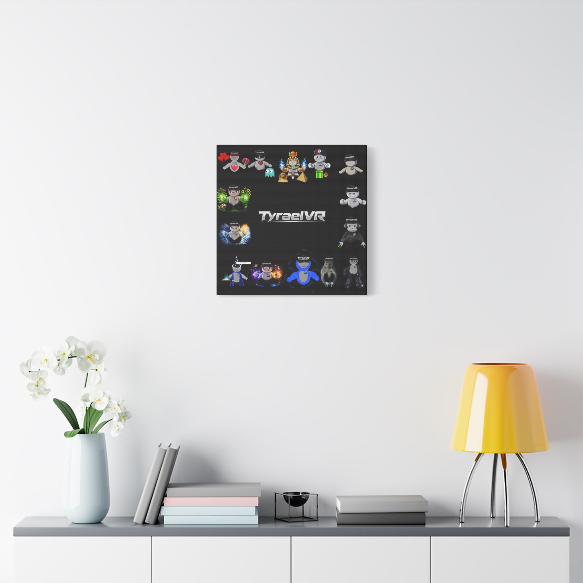 TyraelVR Gamer Mascot Canvas Print — Stretched Matte Wall Art
