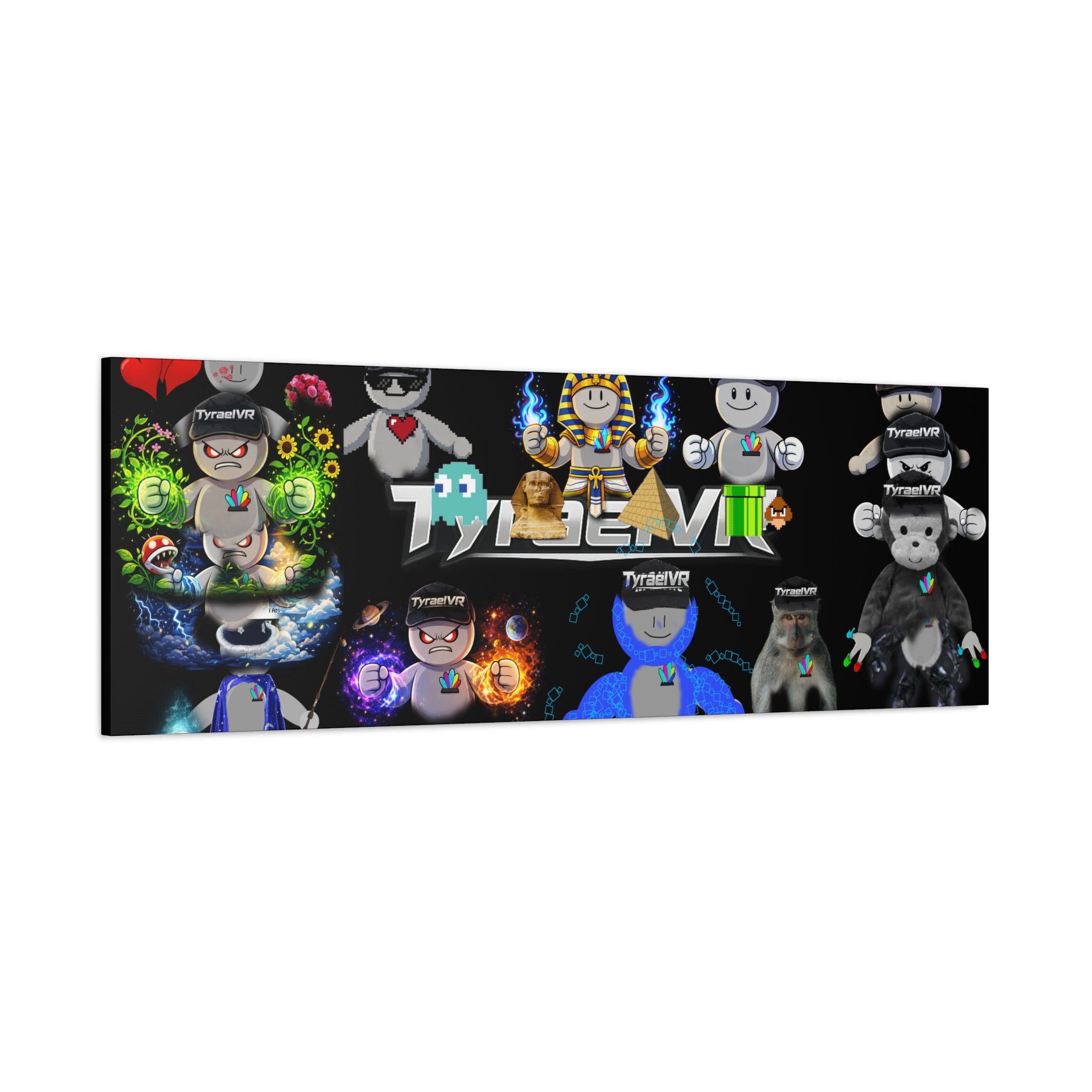 TyraelVR Gamer Mascot Canvas Print — Stretched Matte Wall Art