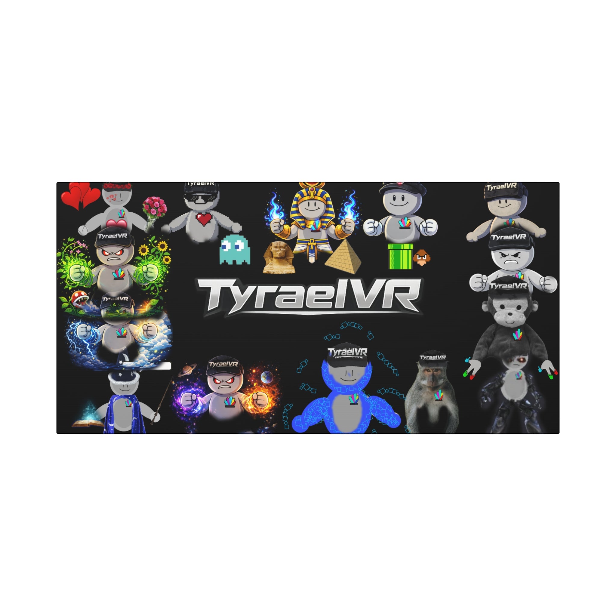 TyraelVR Gamer Mascot Canvas Print — Stretched Matte Wall Art