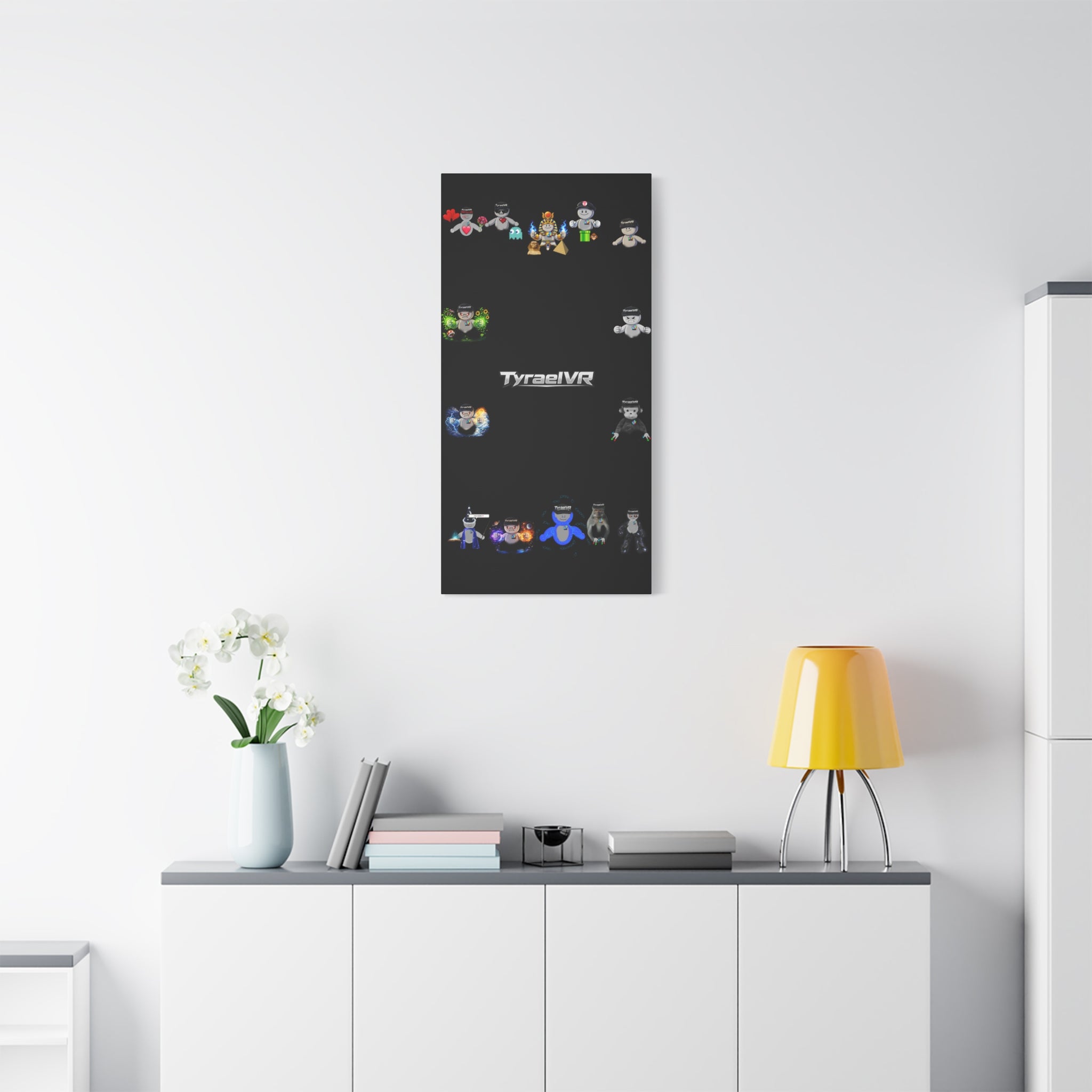 TyraelVR Gamer Mascot Canvas Print — Stretched Matte Wall Art