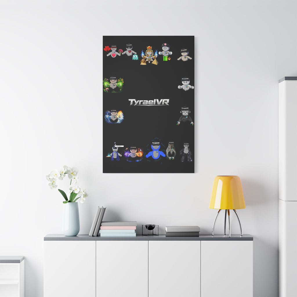TyraelVR Gamer Mascot Canvas Print — Stretched Matte Wall Art