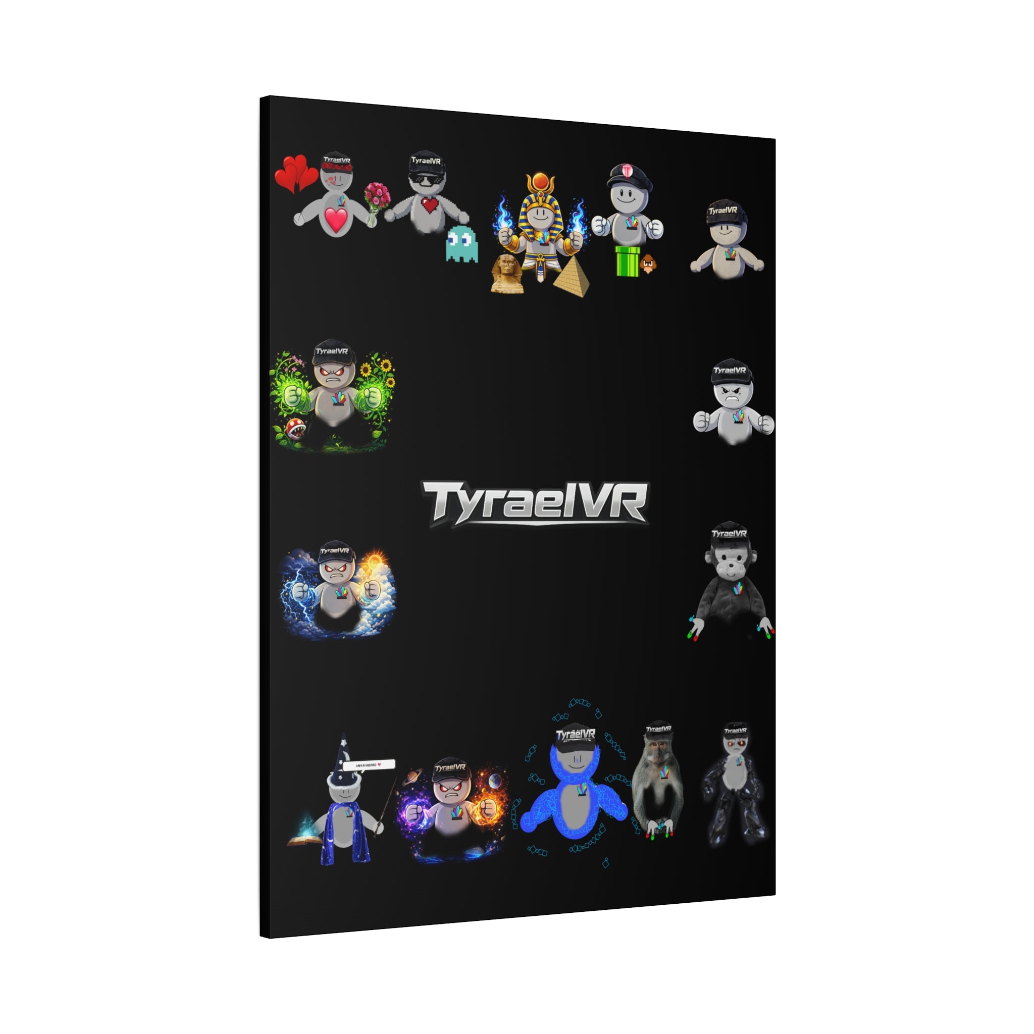 TyraelVR Gamer Mascot Canvas Print — Stretched Matte Wall Art