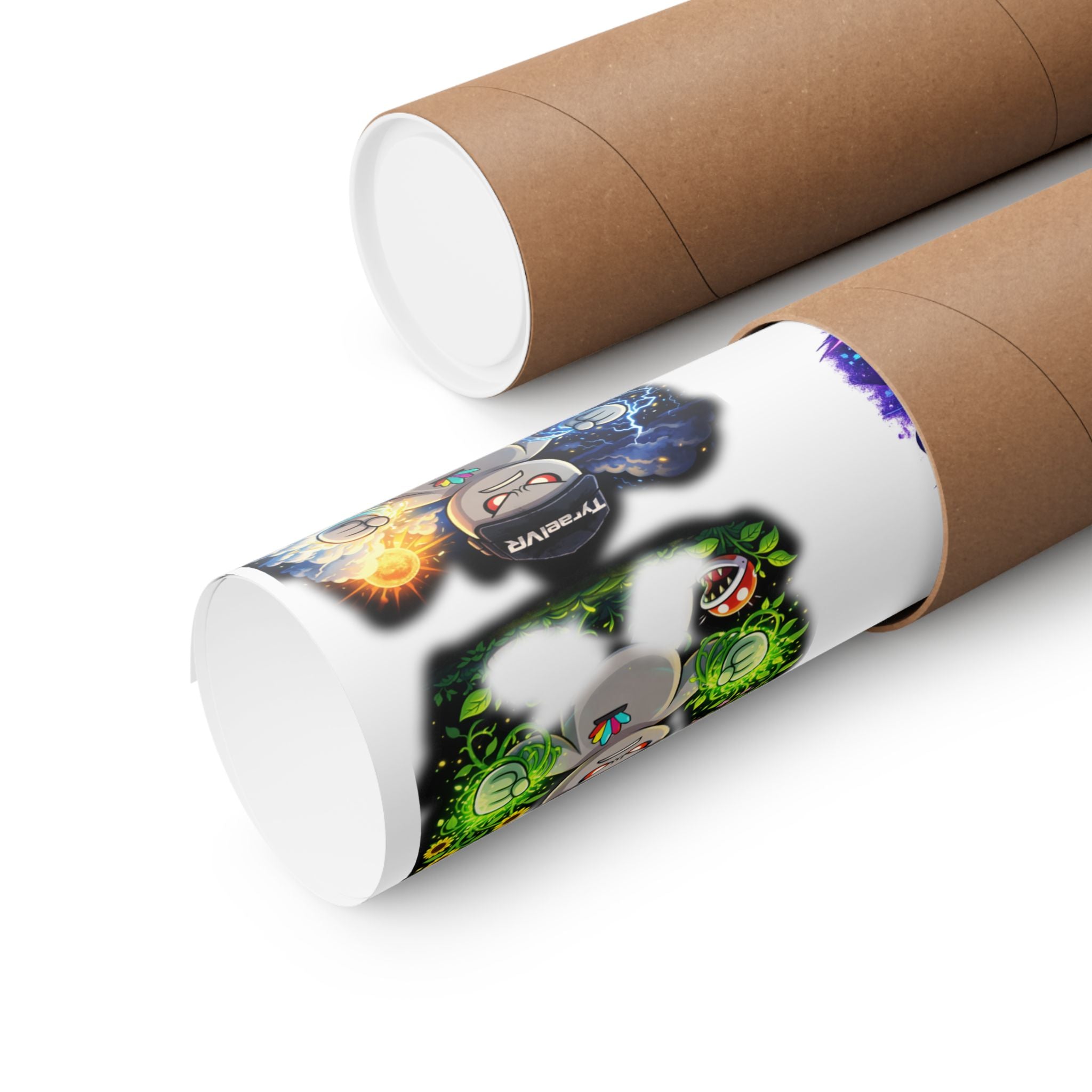 Tyrael VR Sticker Collage Matte Poster — Gamer Avatar Art Print
